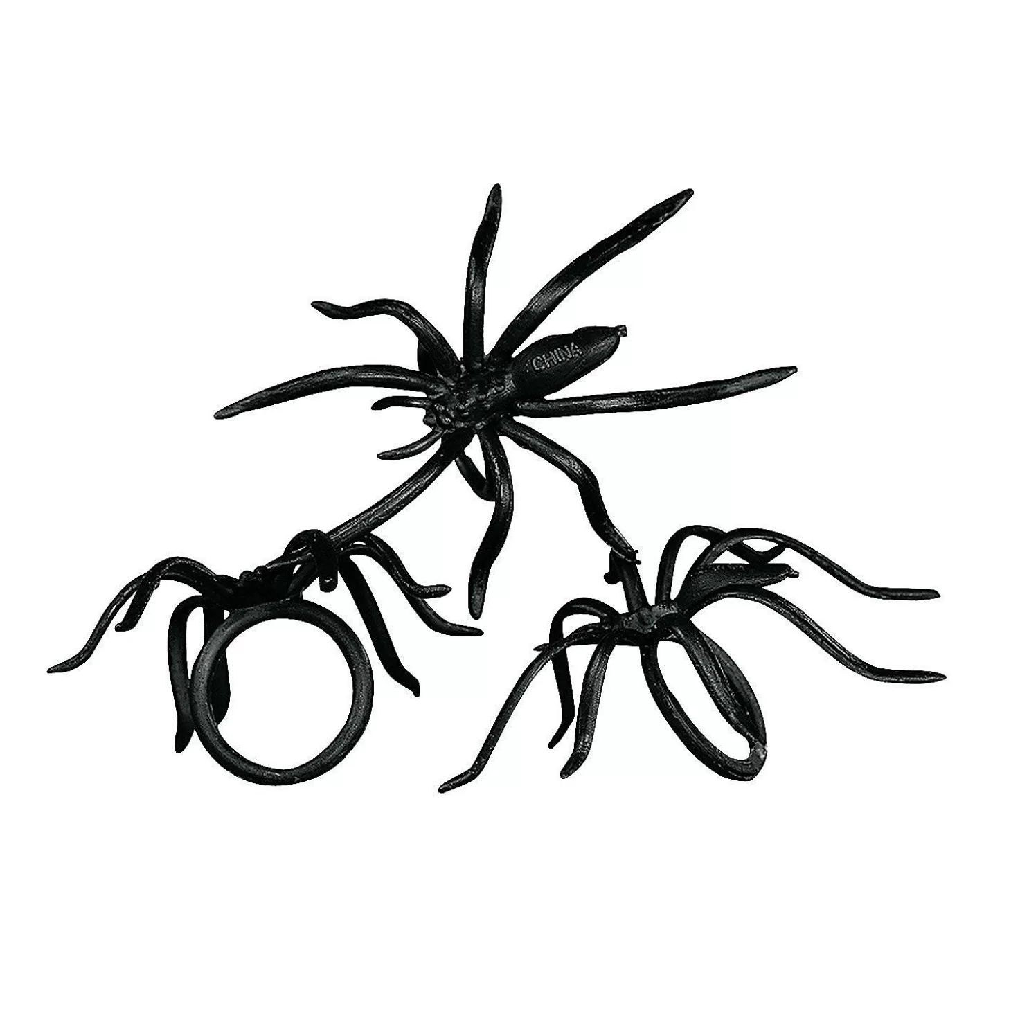 New Bulk 144 Pc. Black Spider Rings Halloween Apparel & Accessories