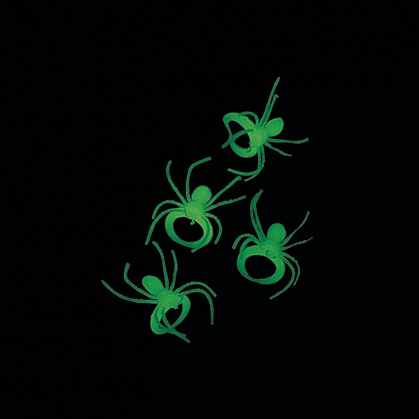 Store Bulk 144 Pc. Glow-In-The-Dark Plastic Spider Rings Halloween Apparel & Accessories