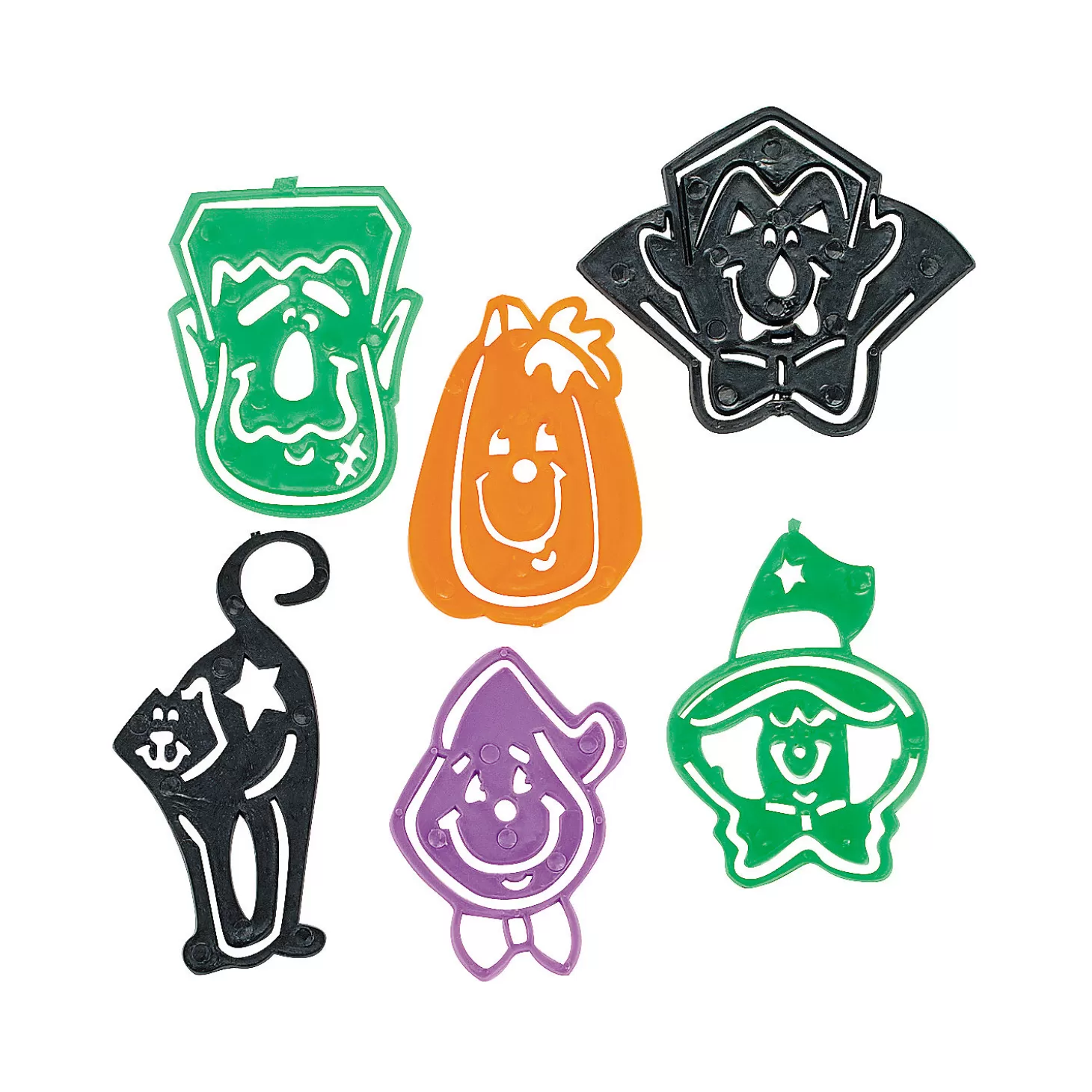 Hot Bulk 144 Pc. Halloween Character Stencil Bookmarks Bulk Halloween Supplies