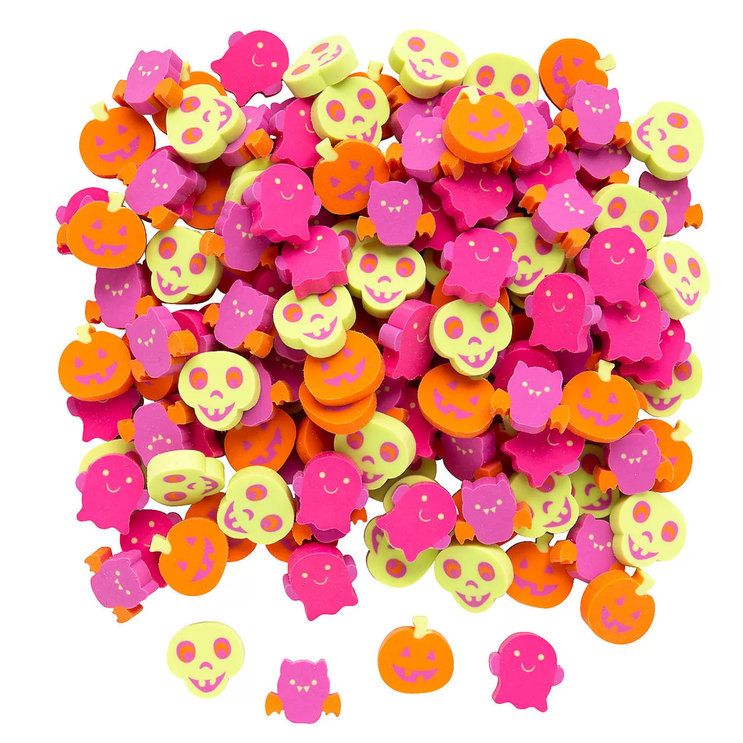 Best Bulk 144 Pc. Mini Halloween Erasers Bulk Halloween Supplies