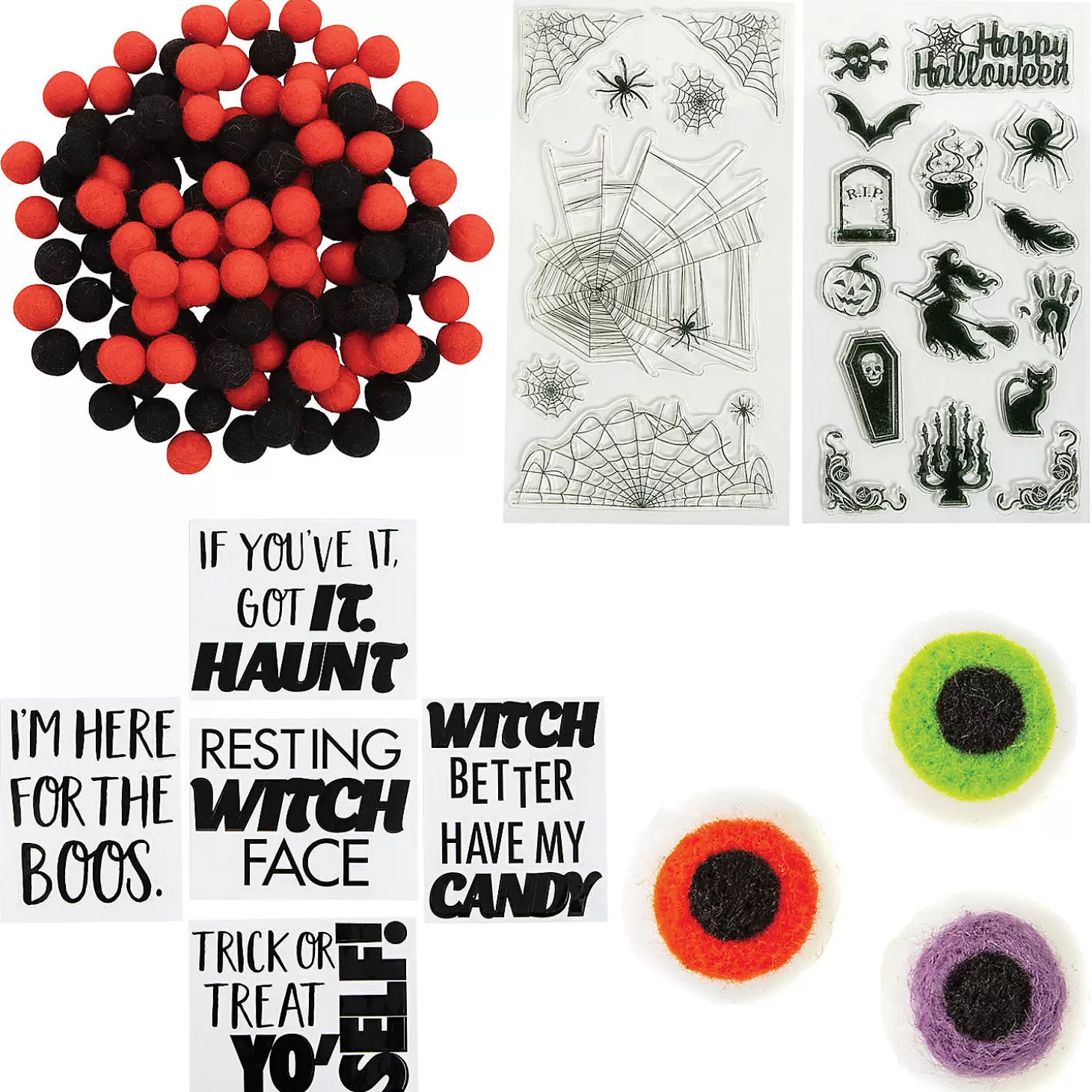 New Bulk 164 Pc. Halloween Craft Supplies Kit Halloween Fun Kits