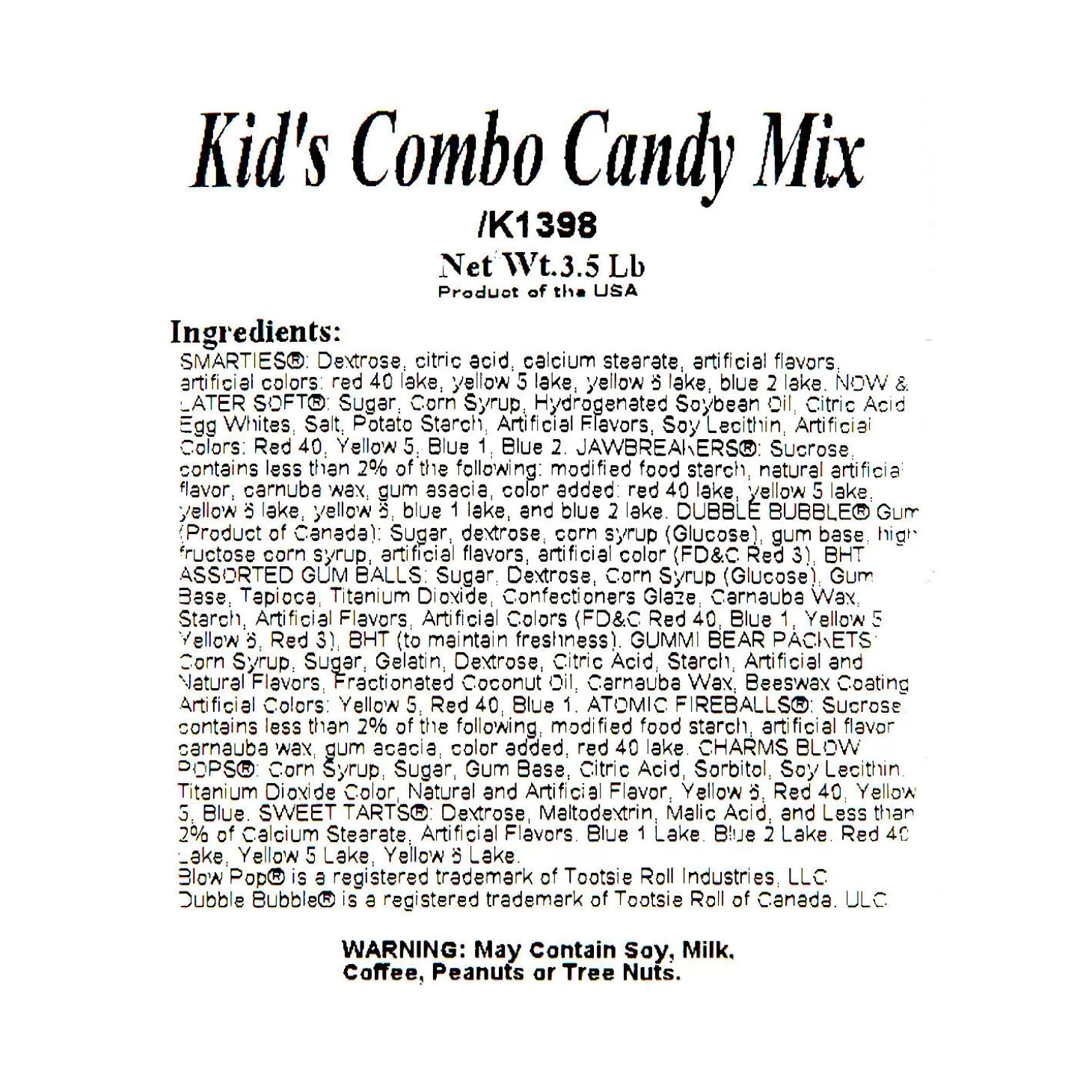 Best Bulk 206 Pc. Kid's Combo Assorted Candy Halloween Candy