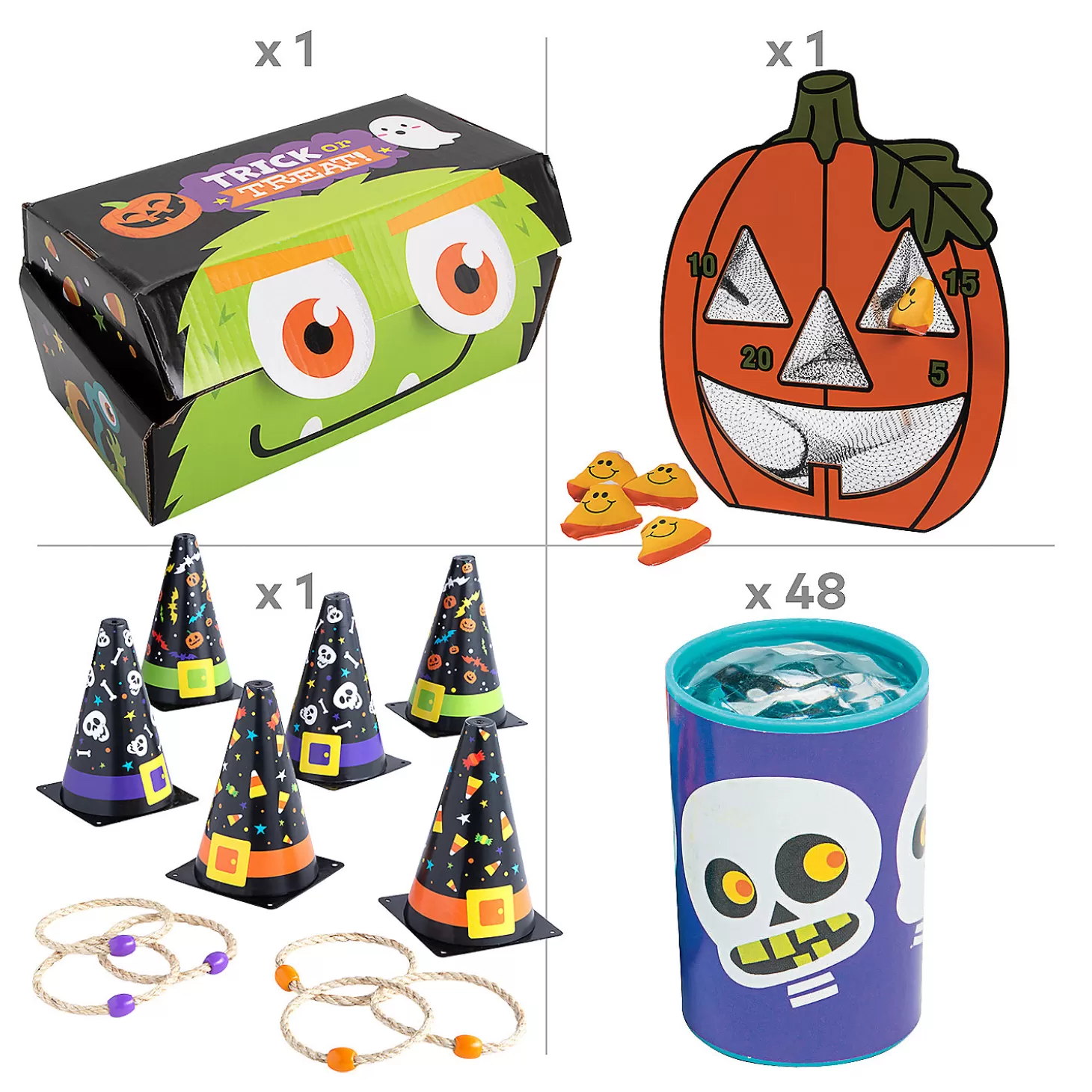 Hot Bulk 267 Pc. Trunk-Or-Treat Deluxe Halloween Games & Prizes Kit Halloween Fun Kits