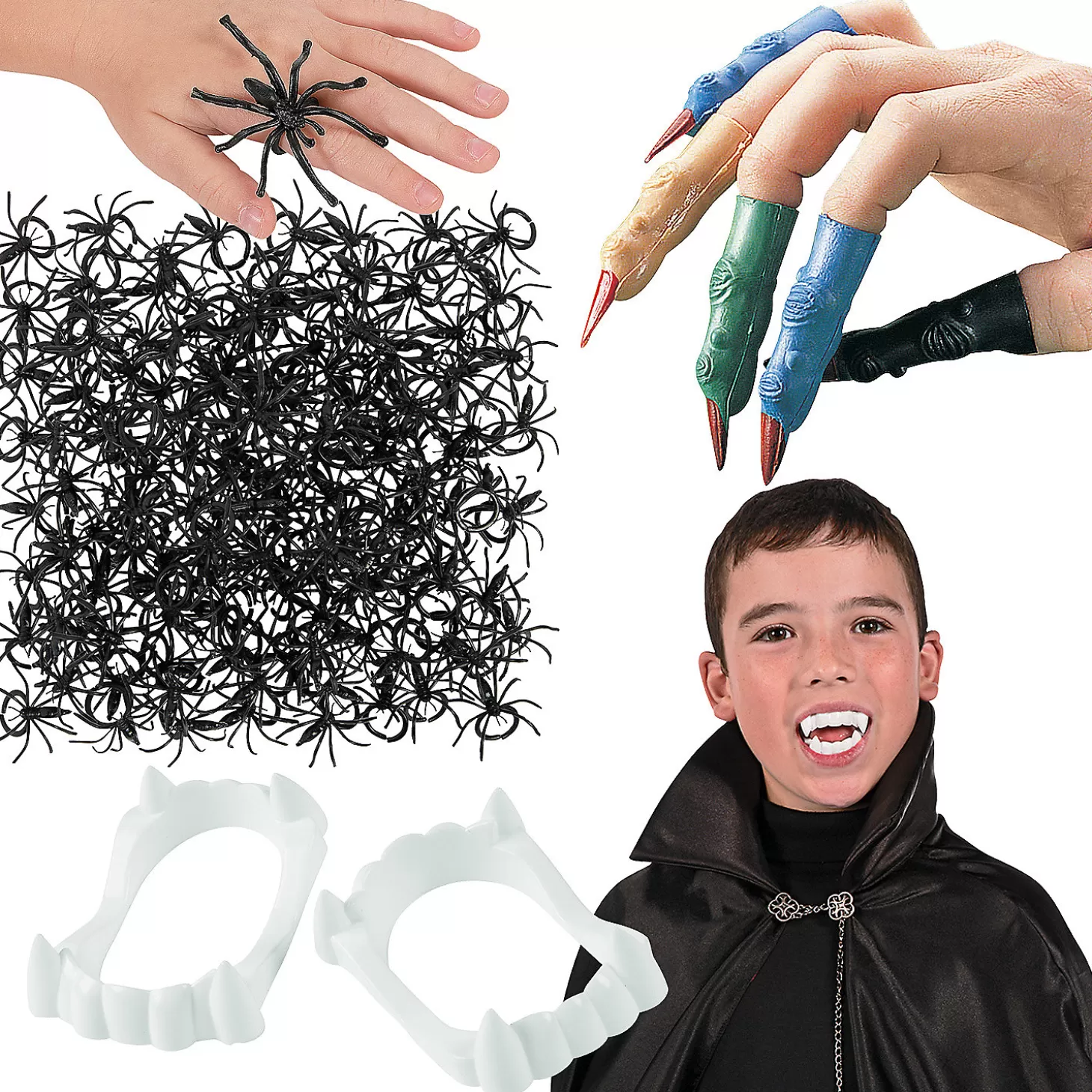 Hot Bulk 288 Pc. Creepy Halloween Accessories Kit Halloween Fun Kits