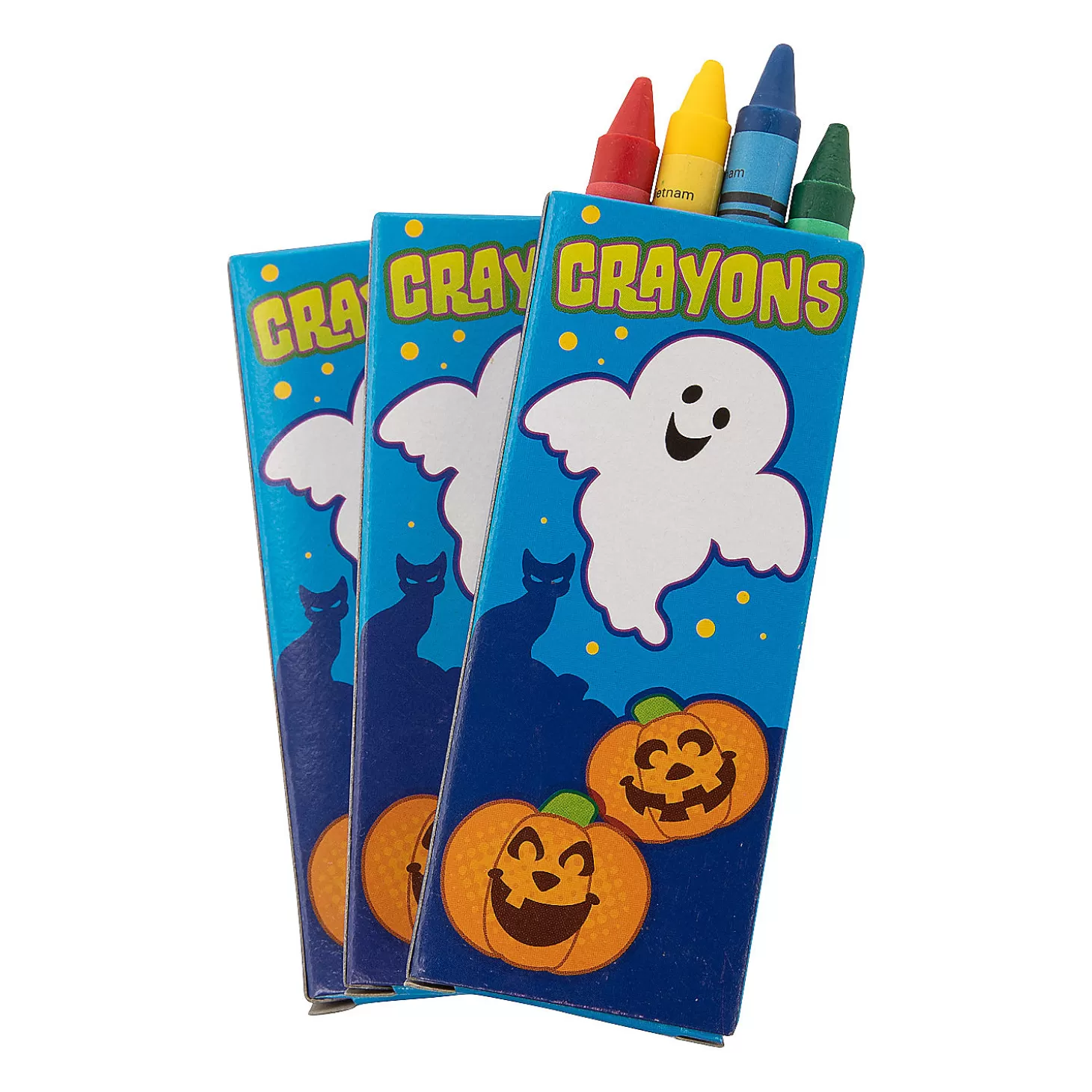 Discount Bulk 48 Boxes Halloween Crayons - 4 Colors Per Box Boo Bags