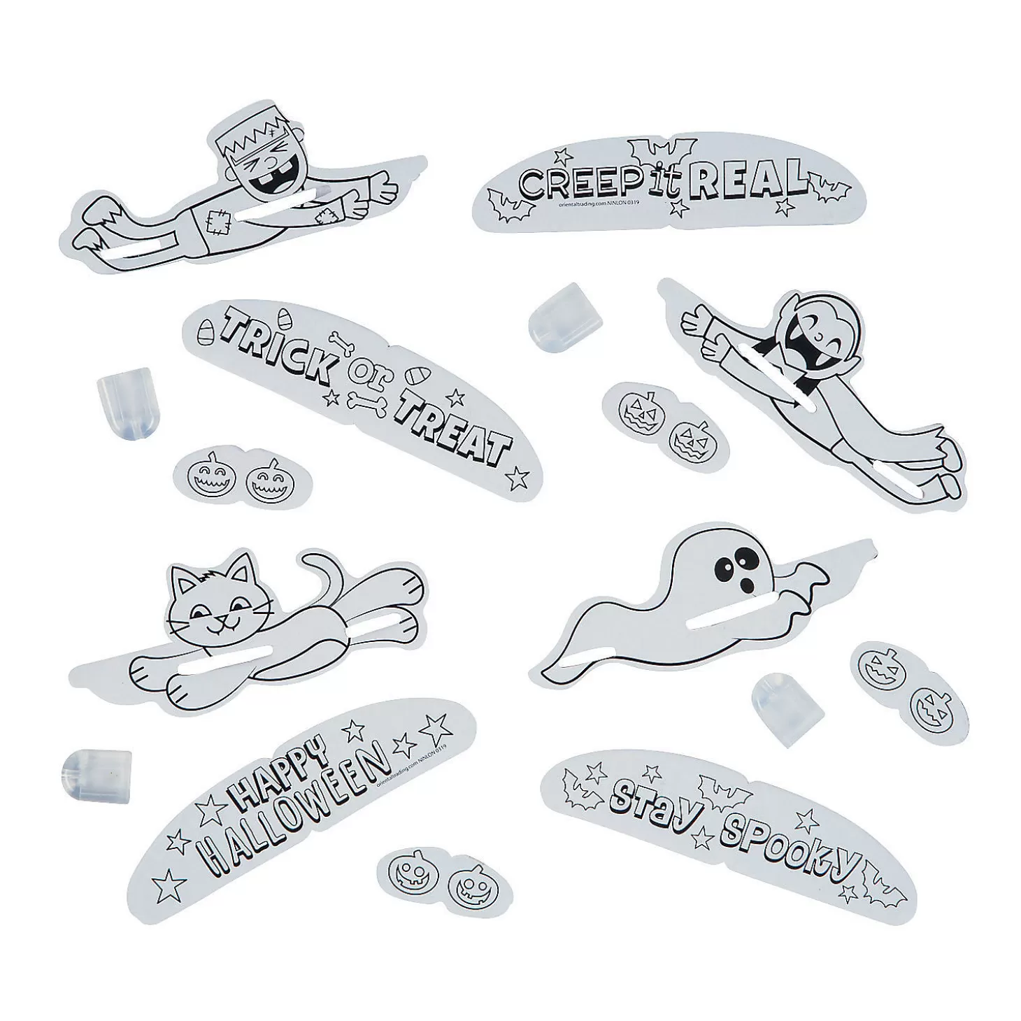 Sale Bulk 48 Pc. Color Your Own Mini Halloween Gliders Flying Toys