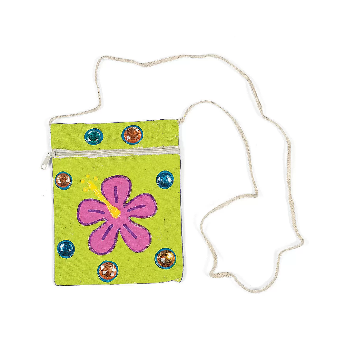 Shop Bulk 48 Pc. Diy Canvas Zipper Purses Bulk Halloween Supplies