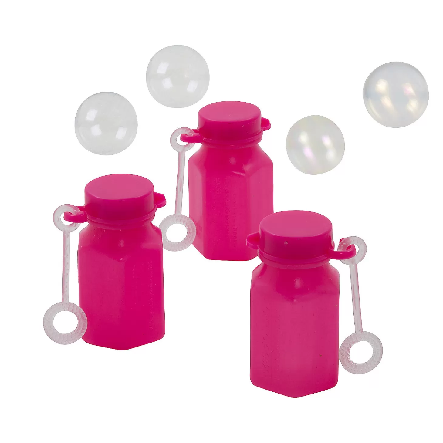 Store Bulk 48 Pc. Hexagon Pink Mini Bubble Bottles Bubbles