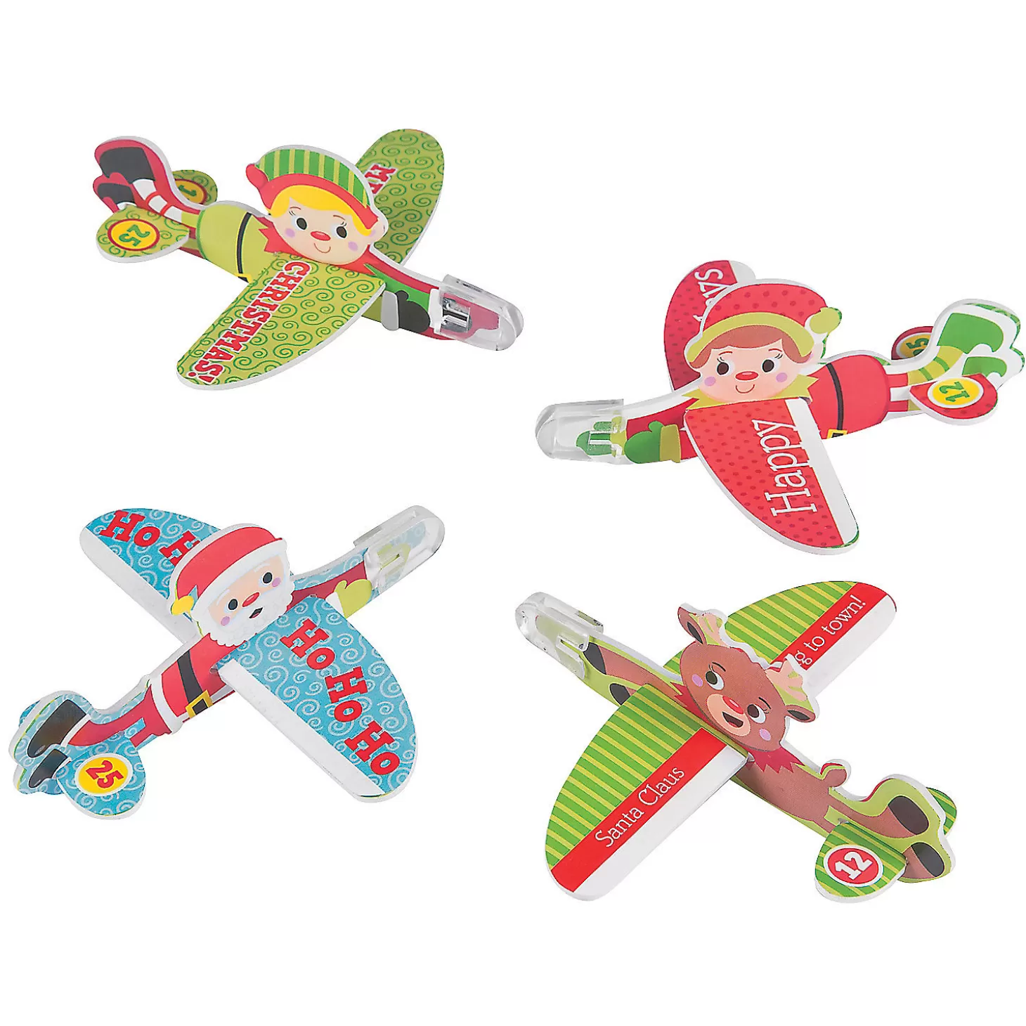 Best Sale Bulk 48 Pc. Mini Christmas Character Gliders Flying Toys