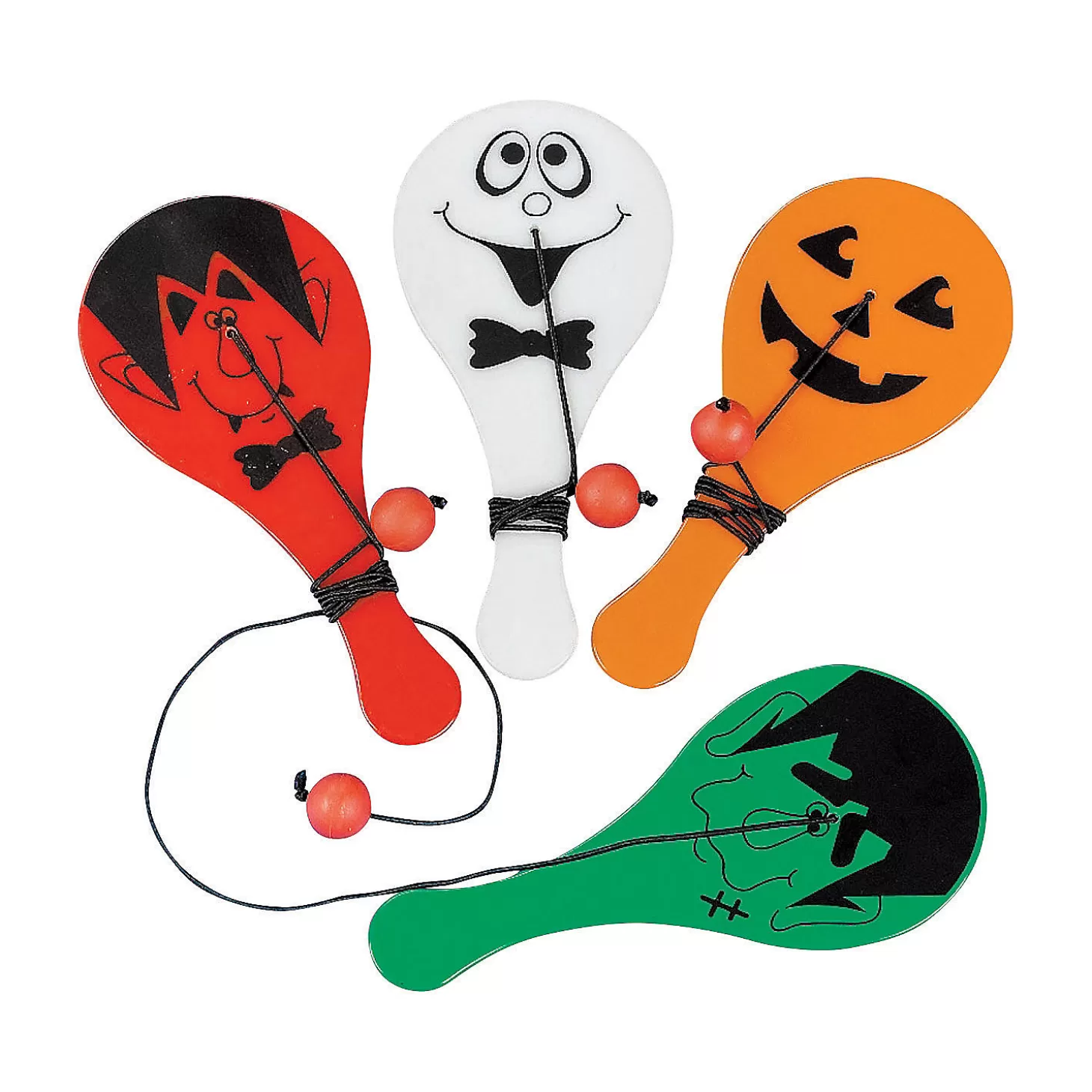 Best Bulk 48 Pc. Mini Halloween Paddleball Games Bulk Halloween Supplies