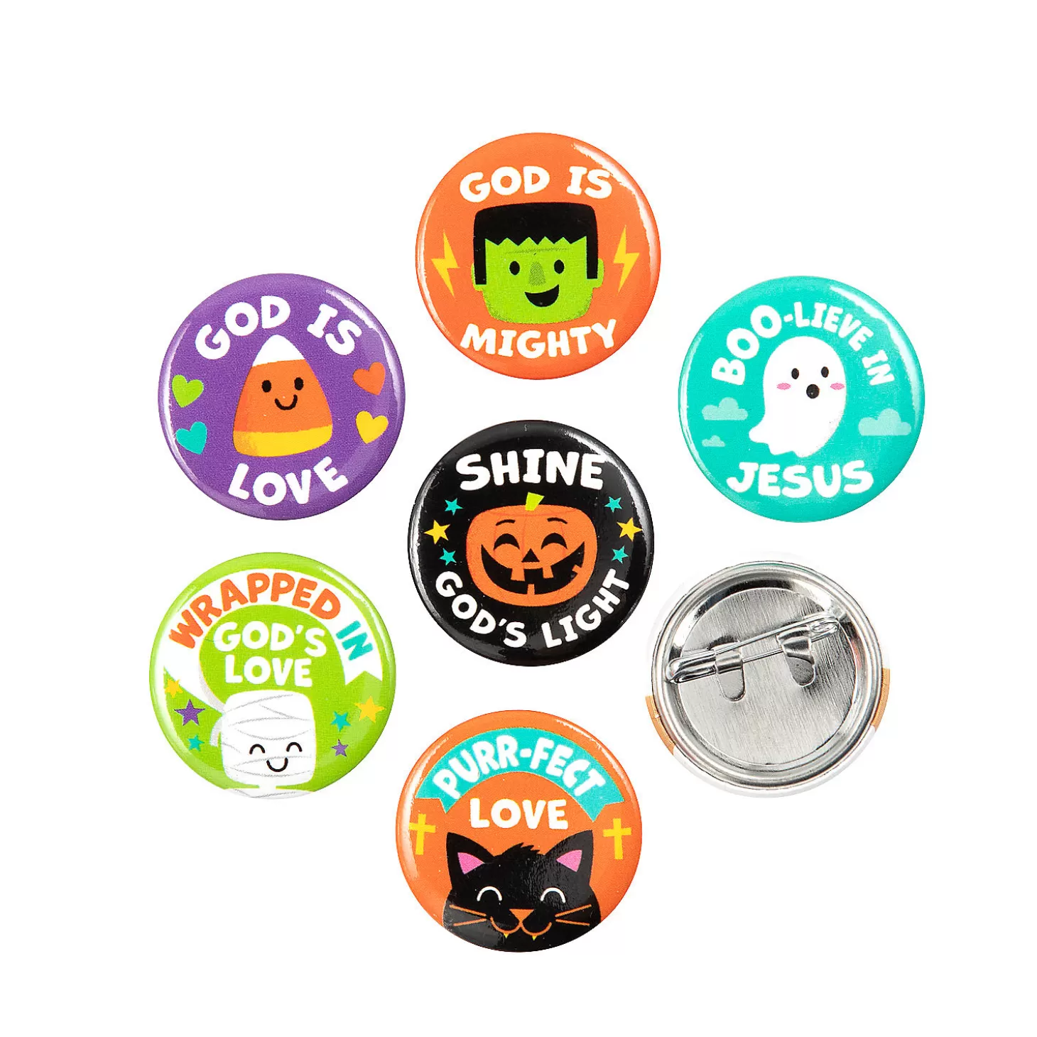 Hot Bulk 48 Pc. Mini Religious Halloween Buttons Religious Halloween