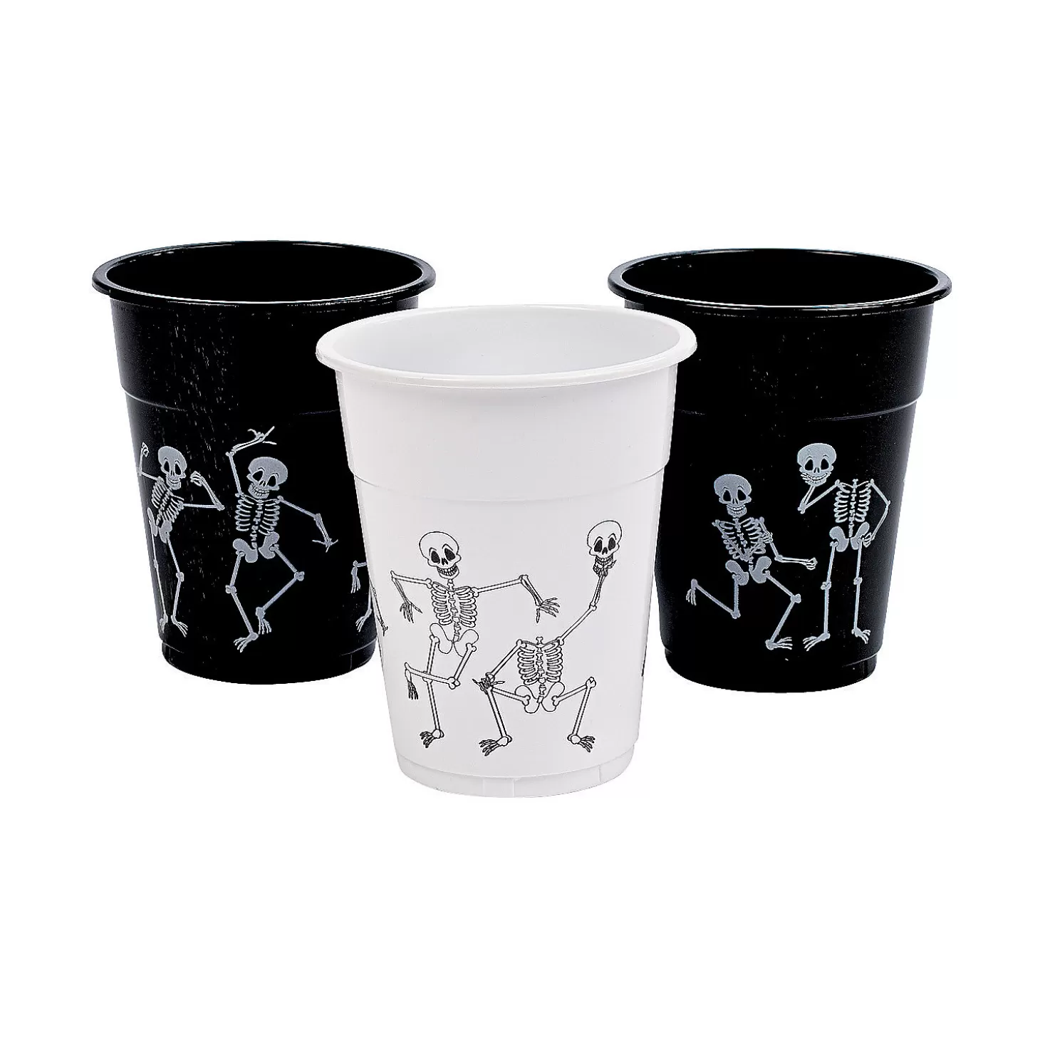 Sale Bulk 50 Ct. Silly Dancing Skeleton Plastic Cups Tableware