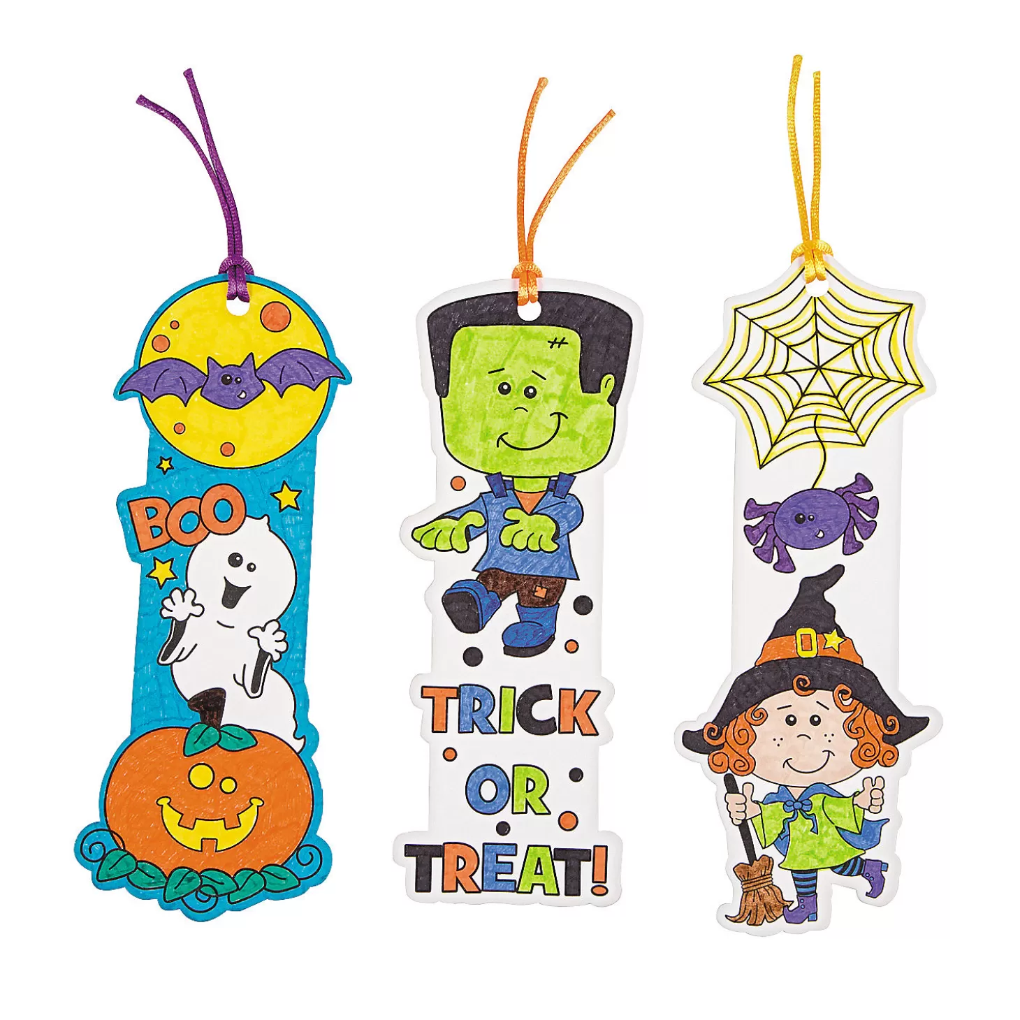 Best Sale Bulk 50 Pc. Color Your Own Halloween Friends Bookmarks Boo Bags