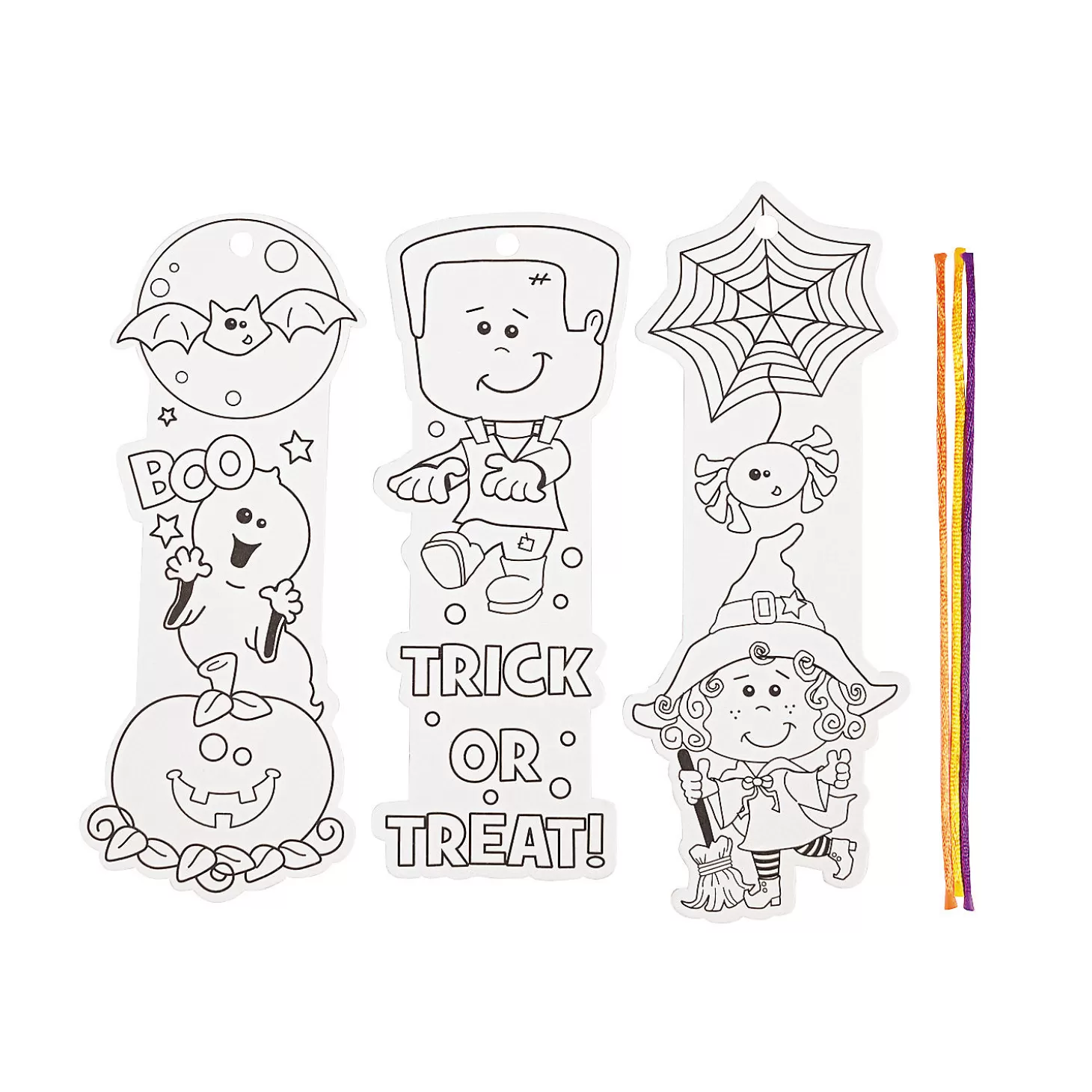 Best Sale Bulk 50 Pc. Color Your Own Halloween Friends Bookmarks Boo Bags