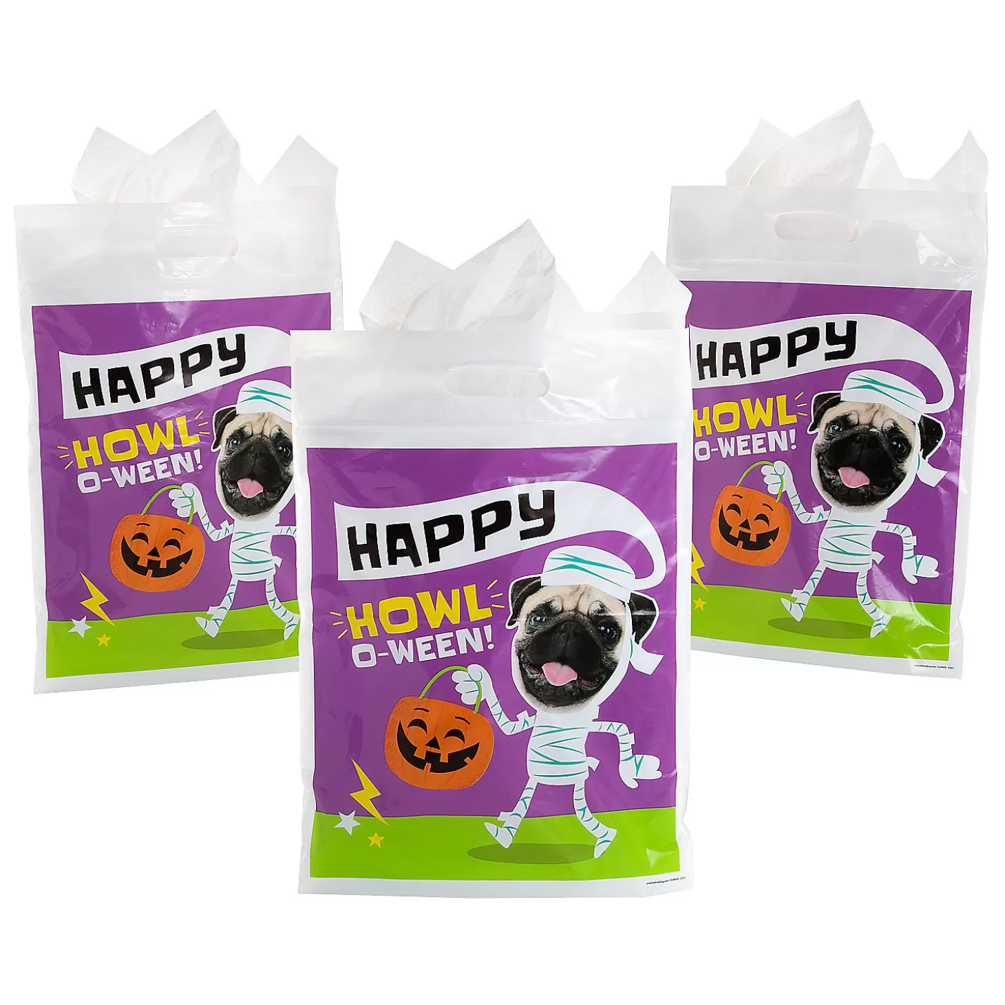 Discount Bulk 50 Pc. Funny Animal Halloween Resealable Treat Bags Boo Bags