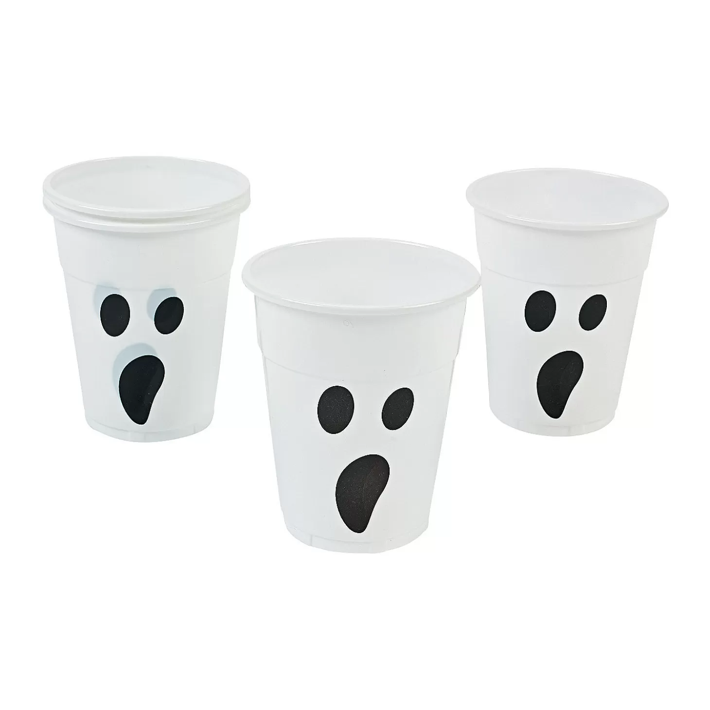 Hot Bulk 50 Pc. Ghost Face Plastic Cups Tableware