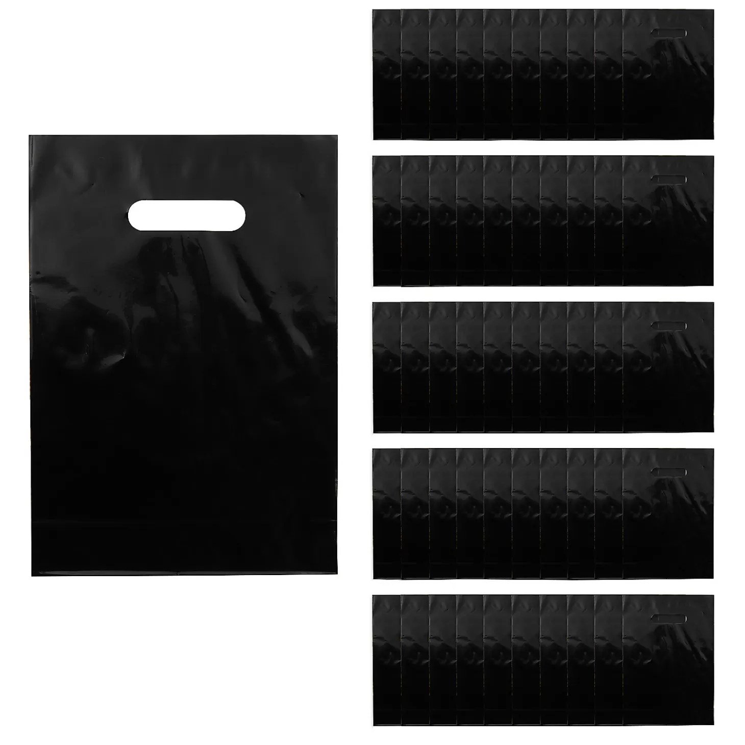 Cheap Bulk 50 Pc. Solid Color Plastic Goody Bags Halloween Bags