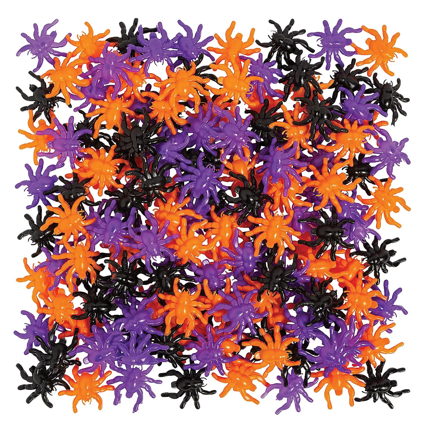 Discount Bulk 576 Pc. Plastic Jumping Spiders Bulk Halloween Supplies