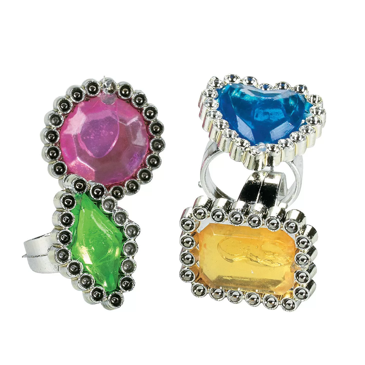 Store Bulk 72 Pc. Colorful Rhinestone Rings Halloween Apparel & Accessories