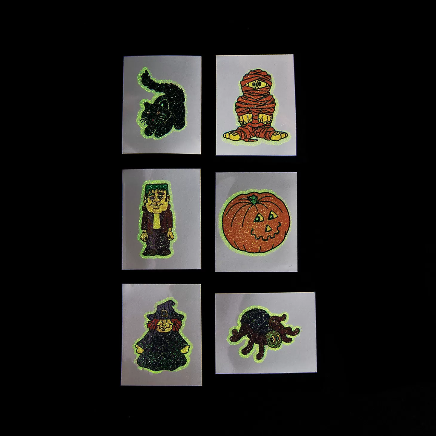 Online Bulk 72 Pc. Halloween Glow-In-The-Dark Temporary Tattoos Boo Bags