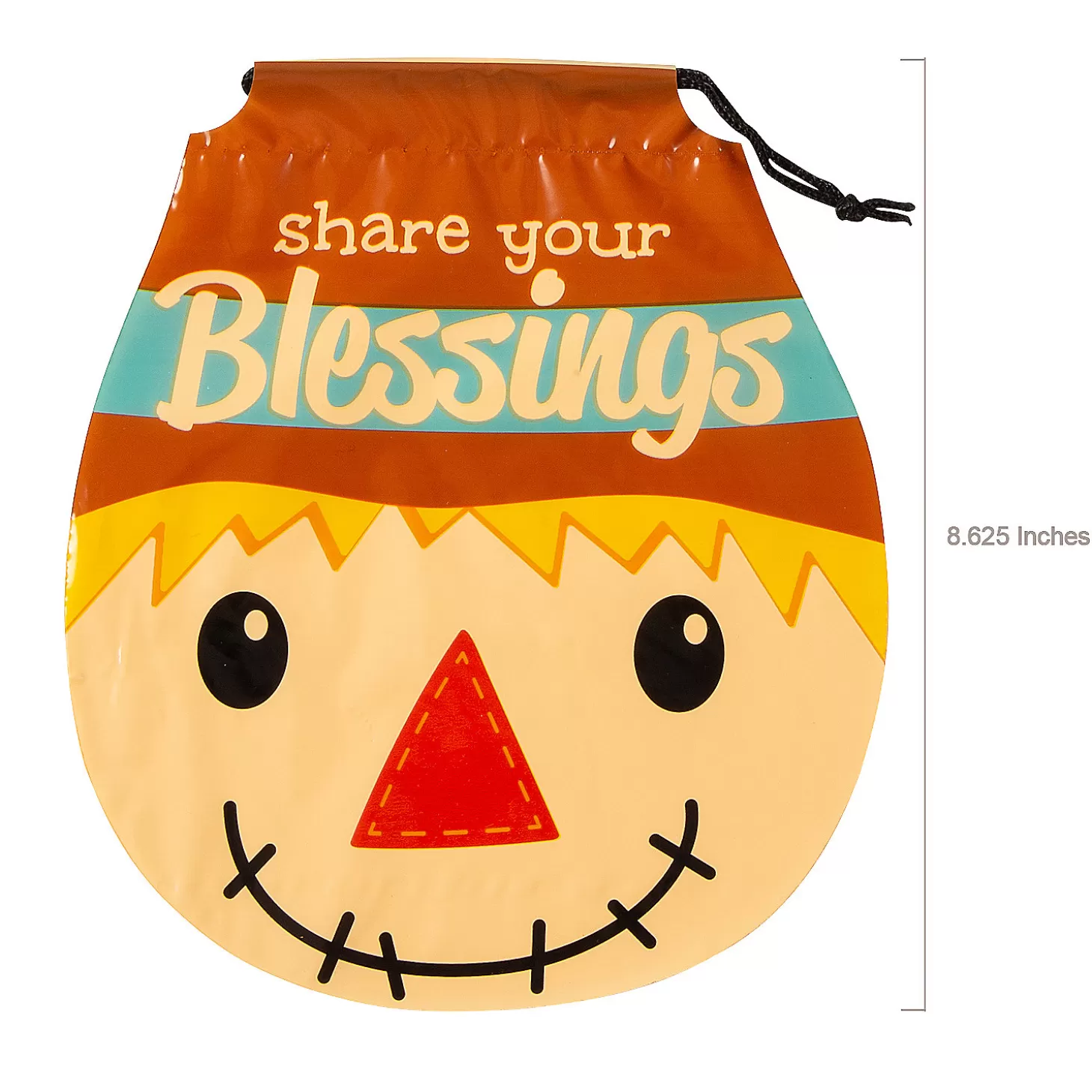 Store Bulk 72 Pc. Medium Religious Scarecrow Drawstring Goody Bags Halloween Bags