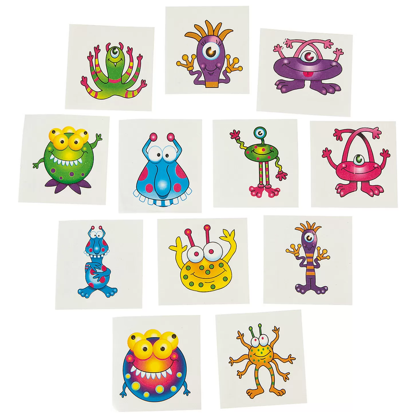 Shop Bulk 72 Pc. Monster Temporary Tattoos Boo Bags