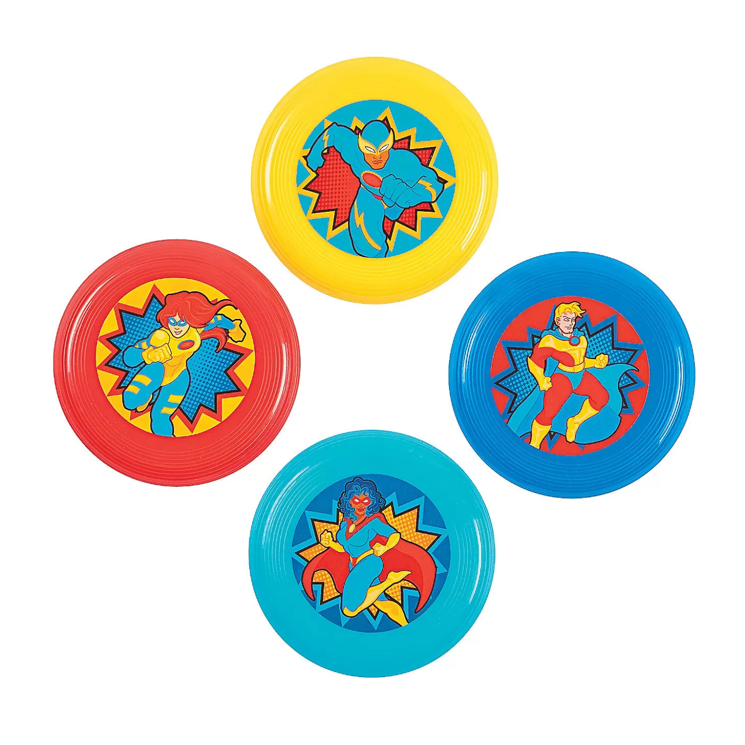 Cheap Bulk 72 Pc. Superhero Mini Flying Discs Flying Toys