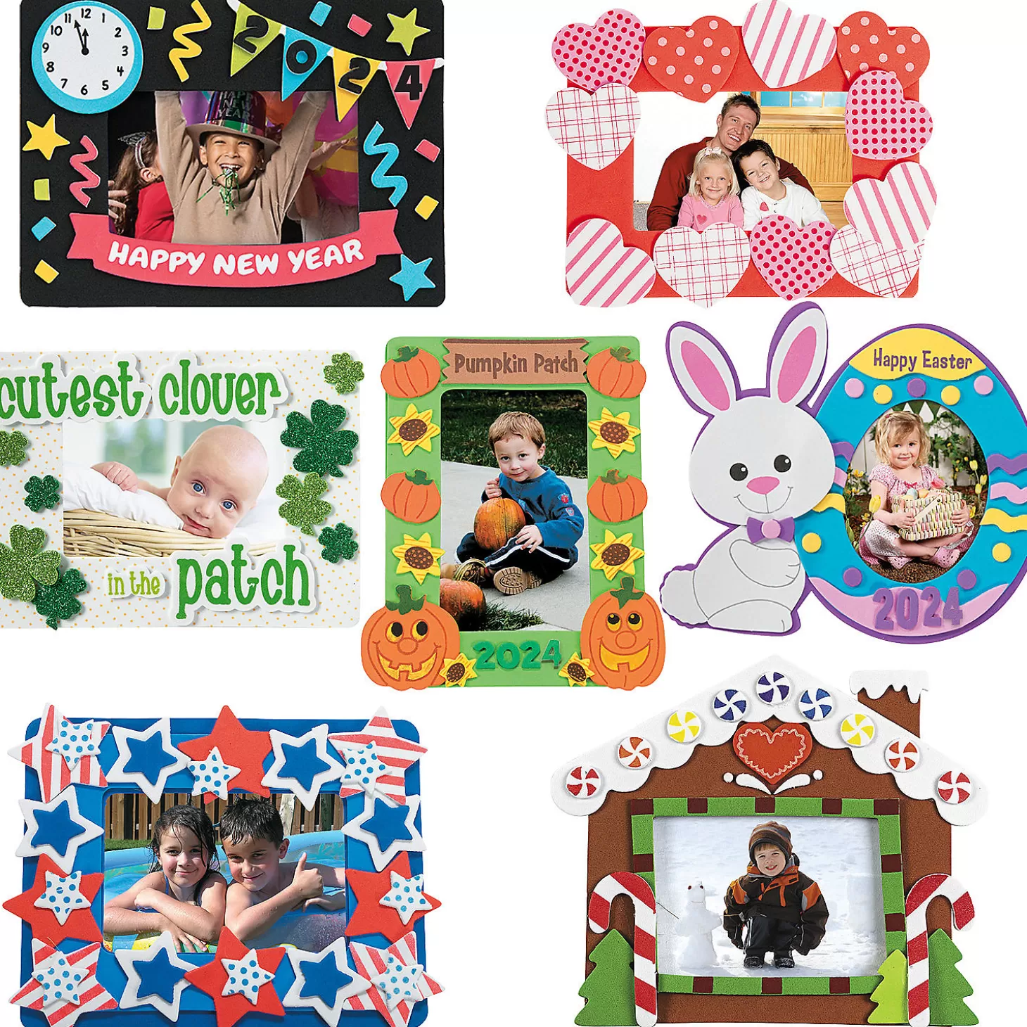 New Bulk 84 Pc. Ultimate Holiday Picture Frame Magnet Craft Kit Assortment - Makes 84 Halloween Fun Kits
