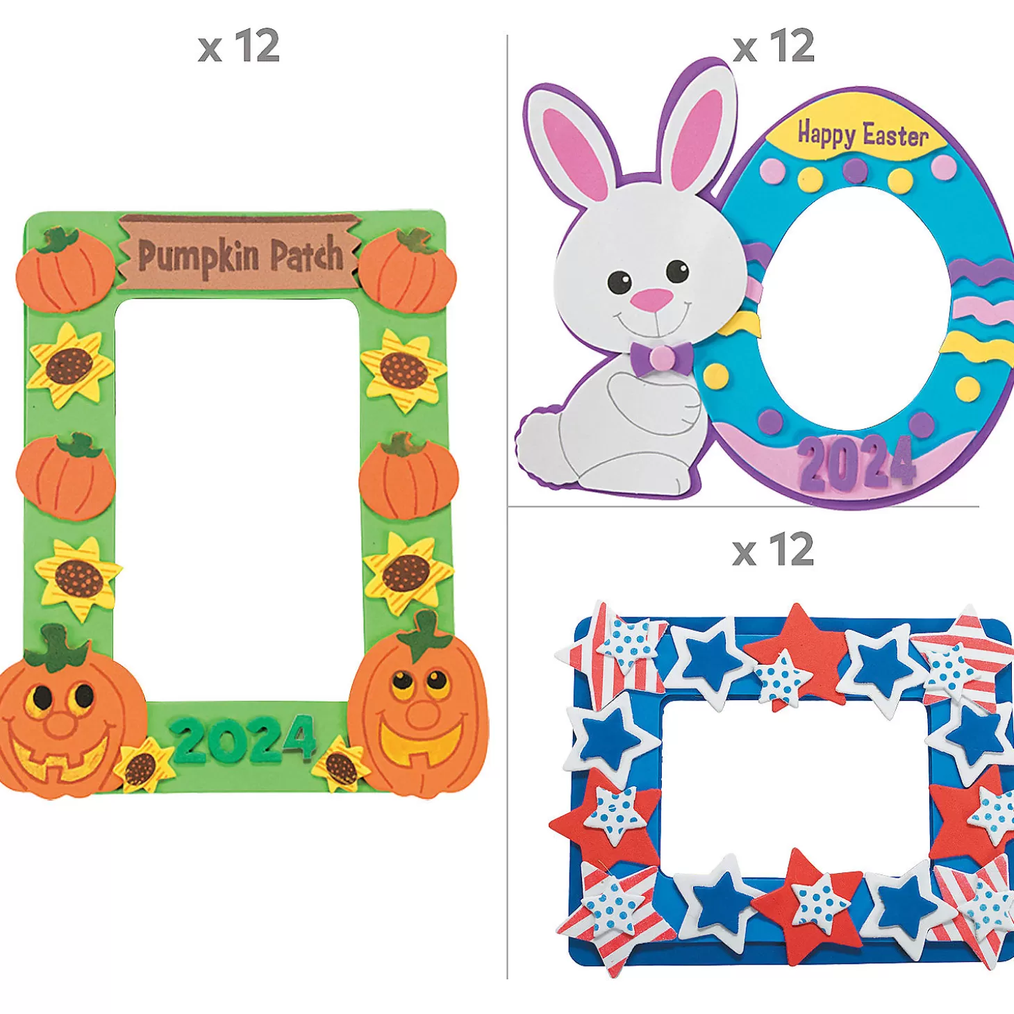 New Bulk 84 Pc. Ultimate Holiday Picture Frame Magnet Craft Kit Assortment - Makes 84 Halloween Fun Kits