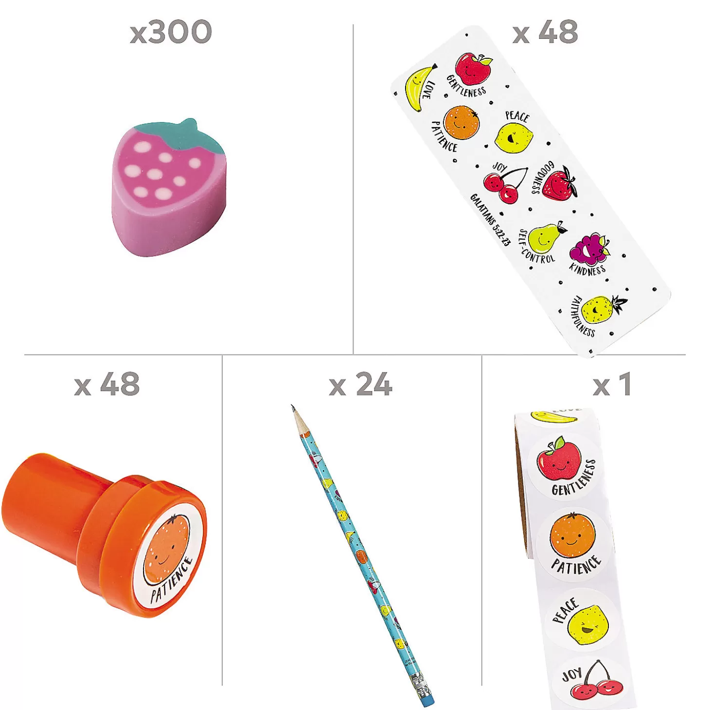 Shop Bulk Fruit Of The Spirit Handout Assortment Kit For 48 Halloween Fun Kits