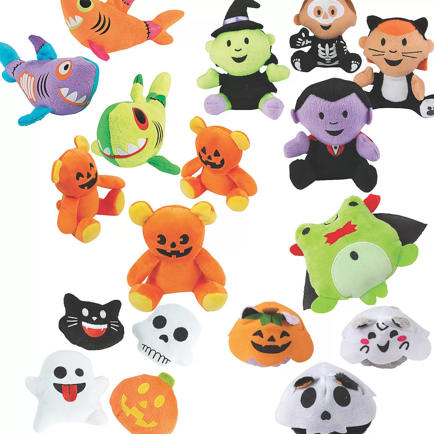 Fashion Bulk Halloween Stuffed Characters Giveaway Kit For 144 Halloween Fun Kits