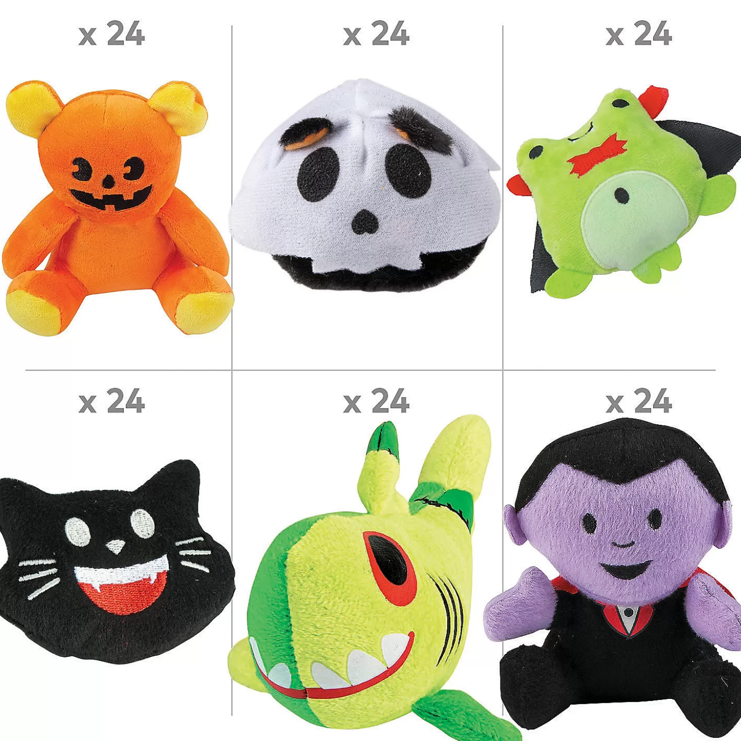 Fashion Bulk Halloween Stuffed Characters Giveaway Kit For 144 Halloween Fun Kits