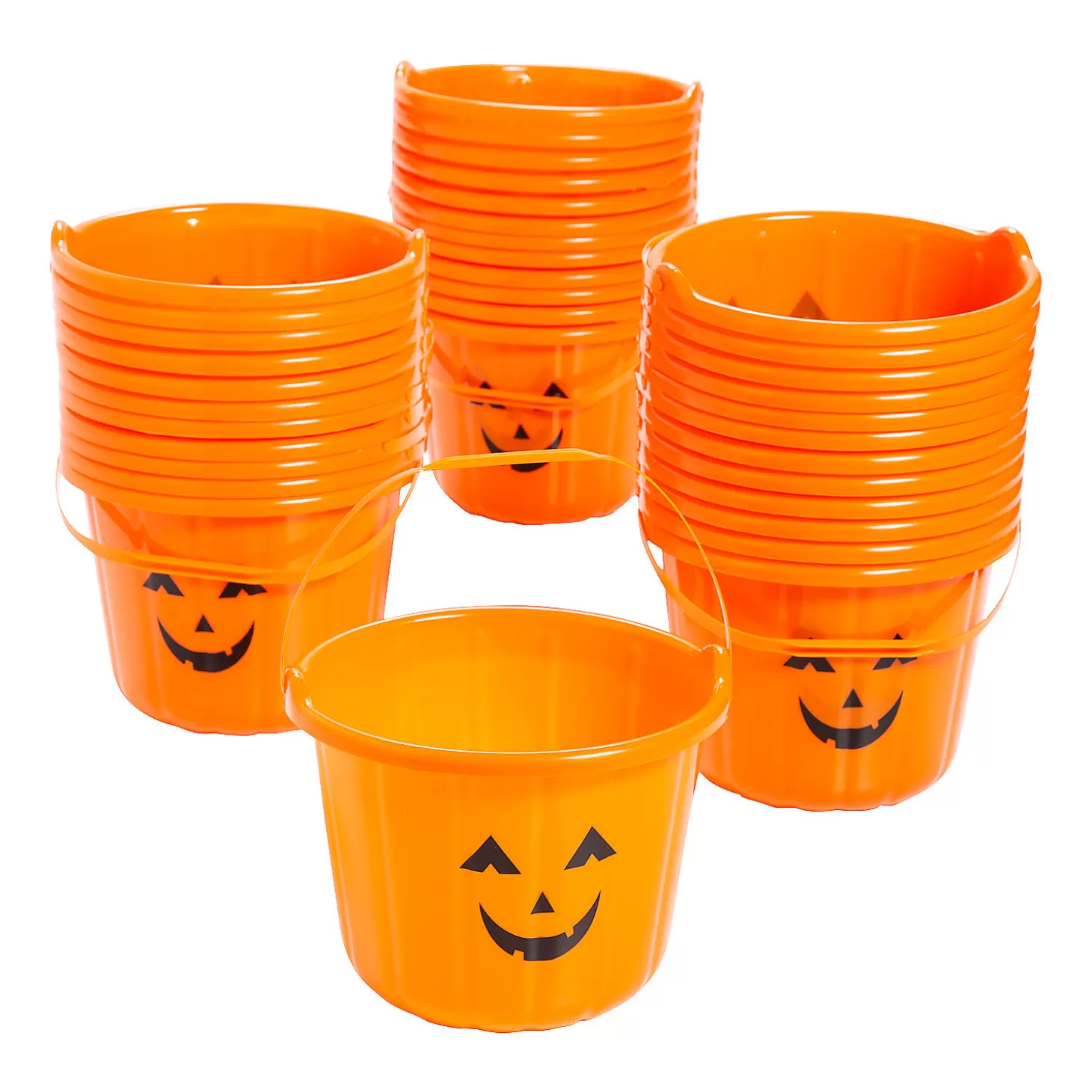 Store Bulk Jack-O'-Lantern Trick-Or-Treat Buckets - 72 Pc. Bulk Halloween Supplies