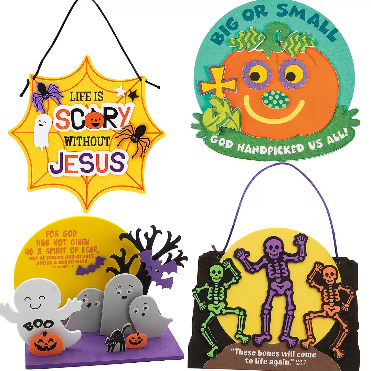 Discount Bulk Religious Halloween Craft Assortment - Makes 48 Boo Bags