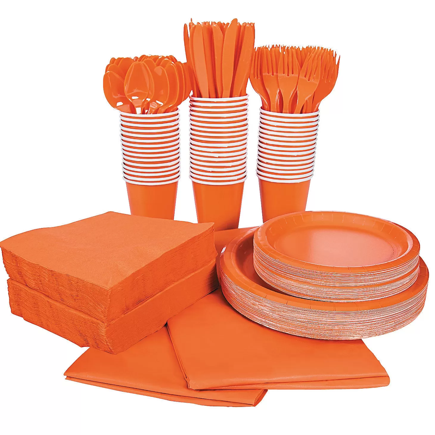 Online Bulk Solid Color Tableware Kits For 48 Guests Halloween Fun Kits