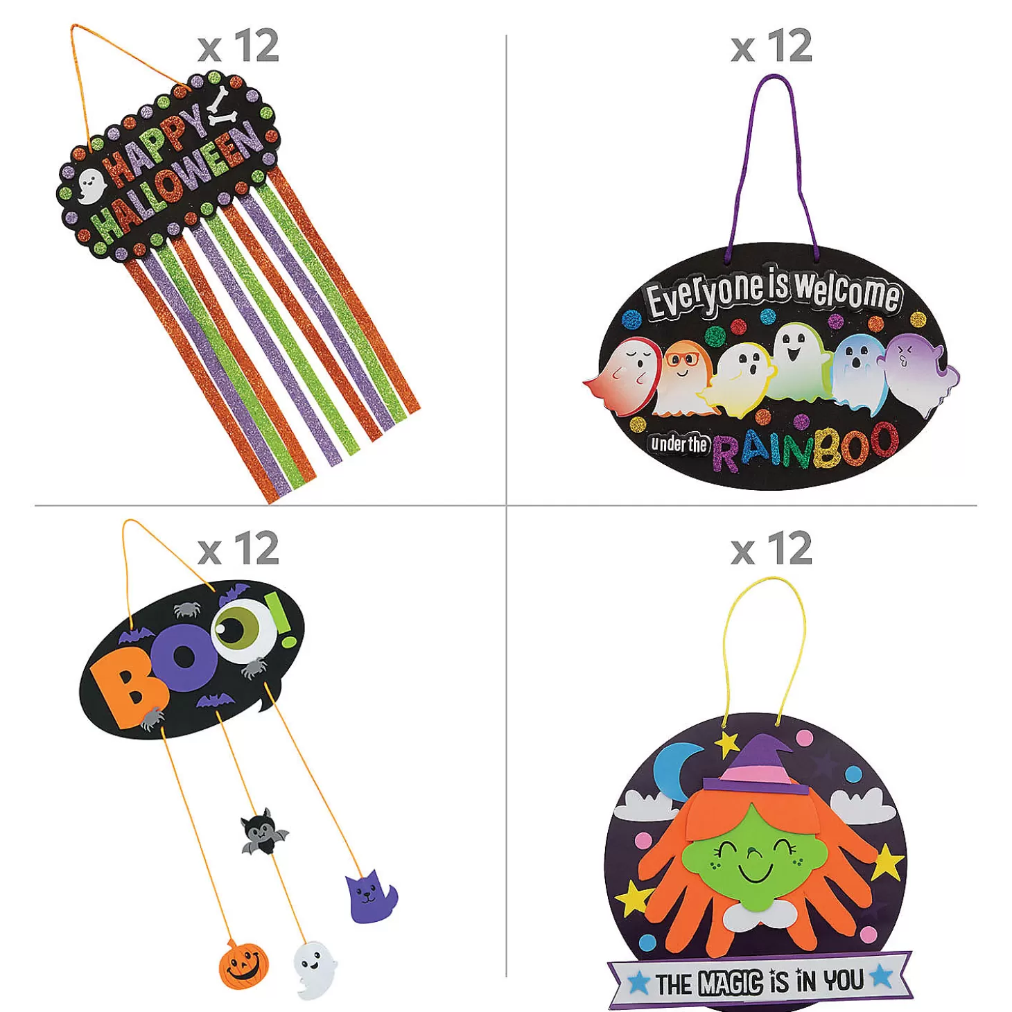 Best Sale Bulk Value Halloween Foam Sign Craft Kit Assortment - Makes 48 Halloween Fun Kits