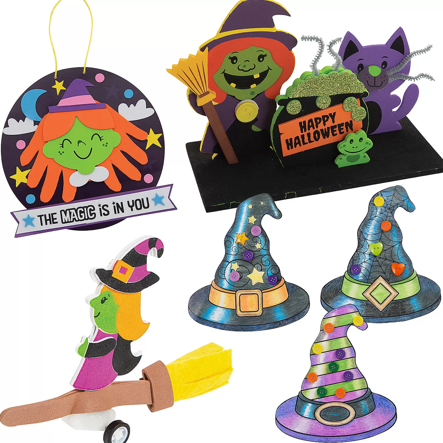 Cheap Bulk Value Halloween Witch Craft Kit Assortment - Makes 48 Halloween Fun Kits