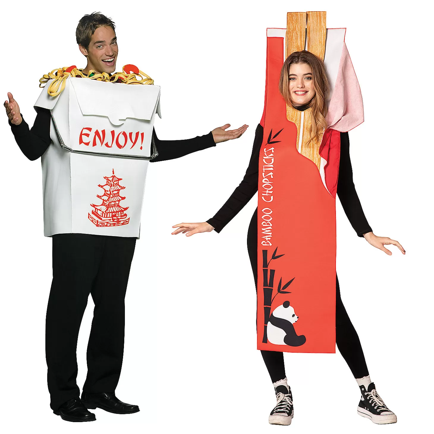 Cheap Chinese Take Out & Chopsticks Couples Costumes Couples Costumes