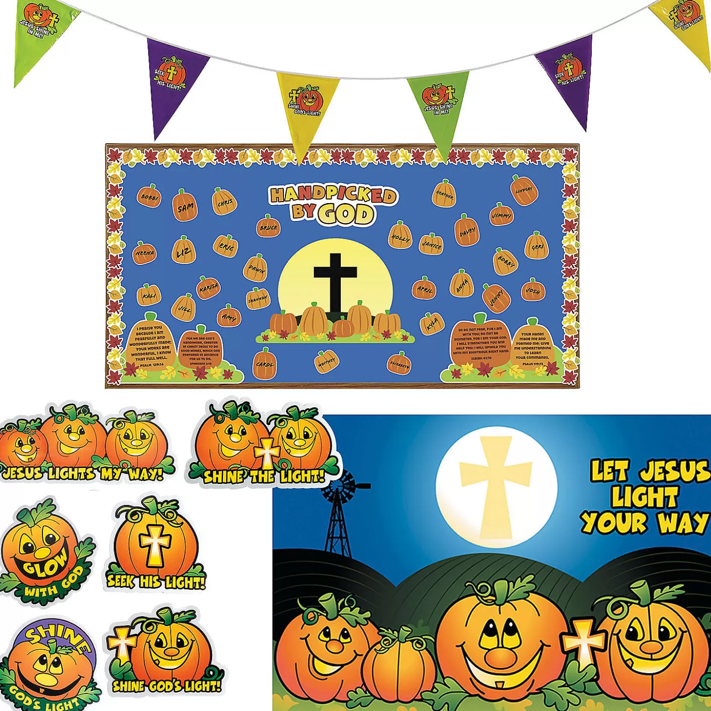 Best Christian Pumpkin Classroom Decorating Kit - 25 Pc. Halloween Fun Kits