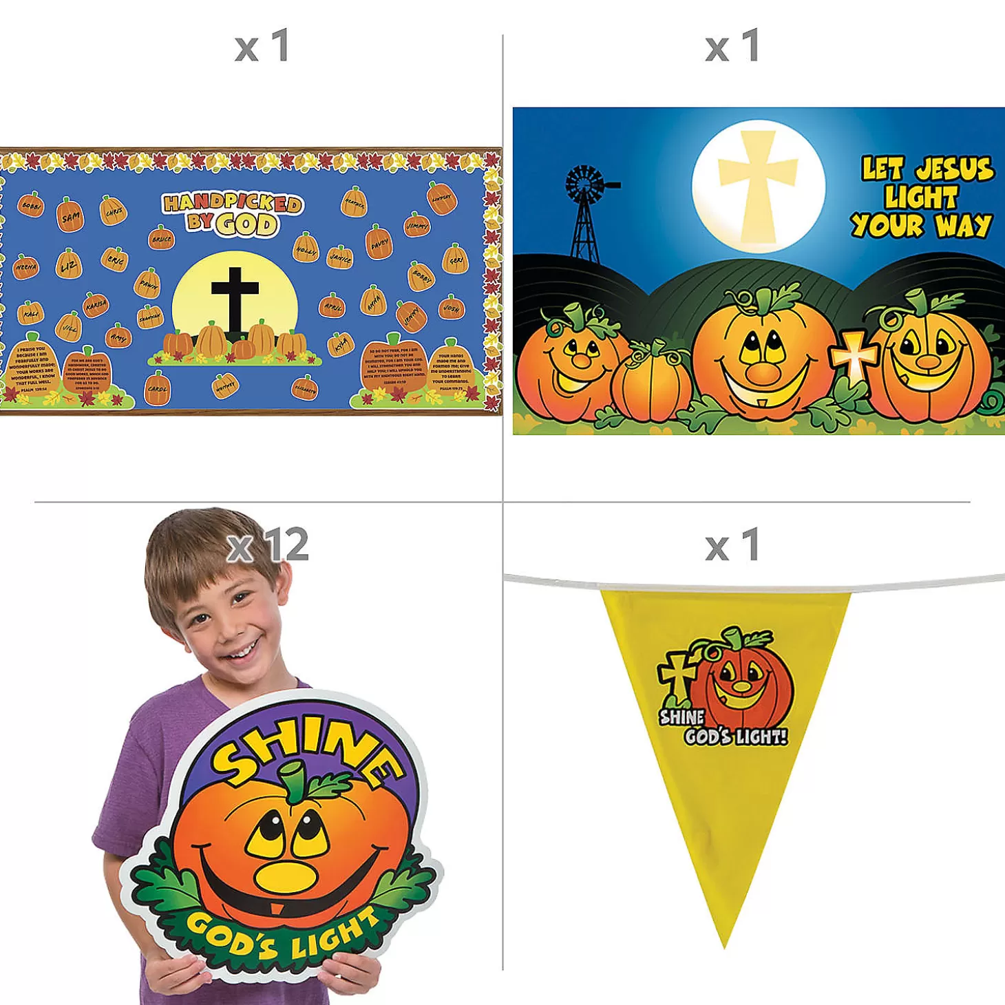 Best Christian Pumpkin Classroom Decorating Kit - 25 Pc. Halloween Fun Kits