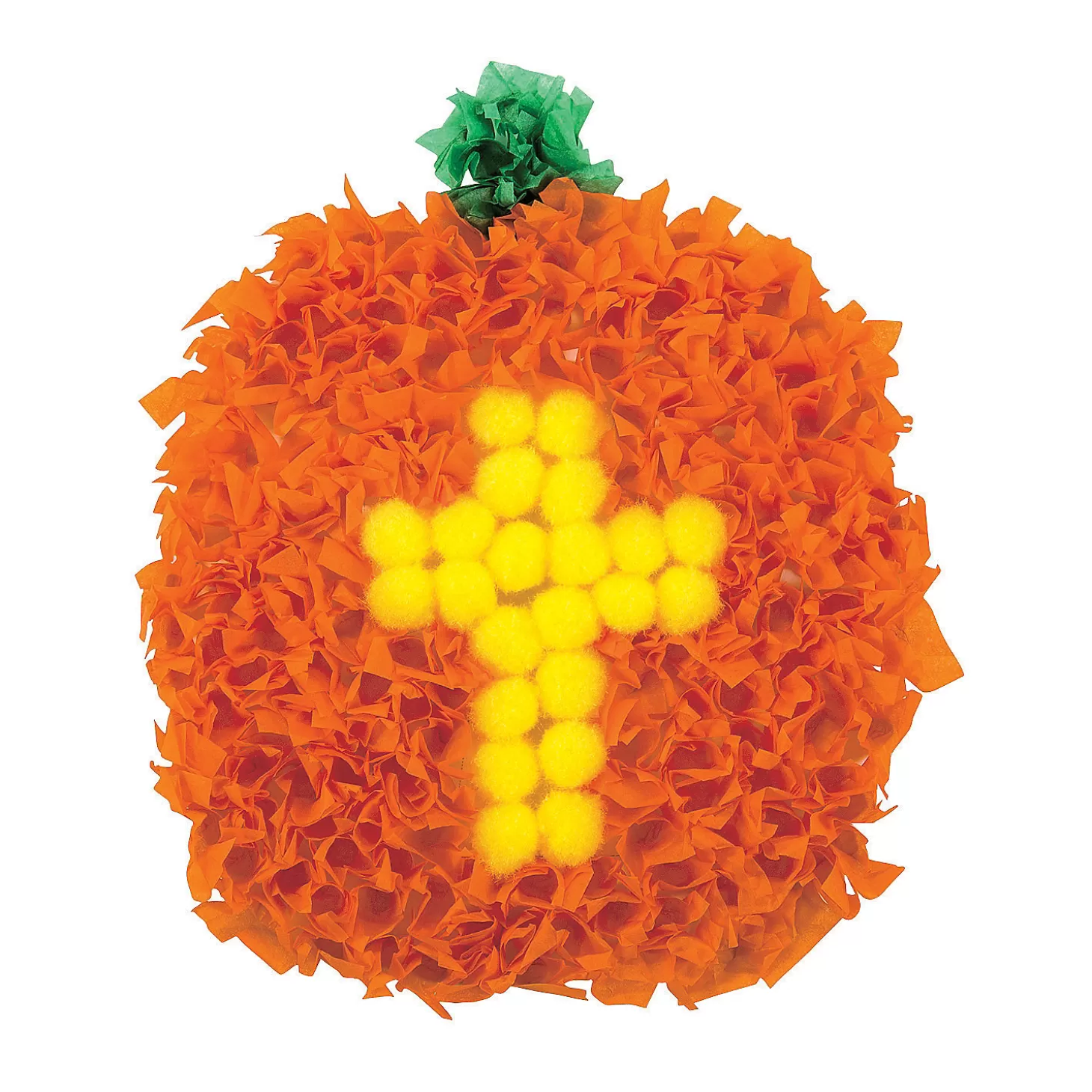 Cheap Christian Pumpkin Crinkle Tissue Paper Craft Kit- Makes 12 Religious Halloween