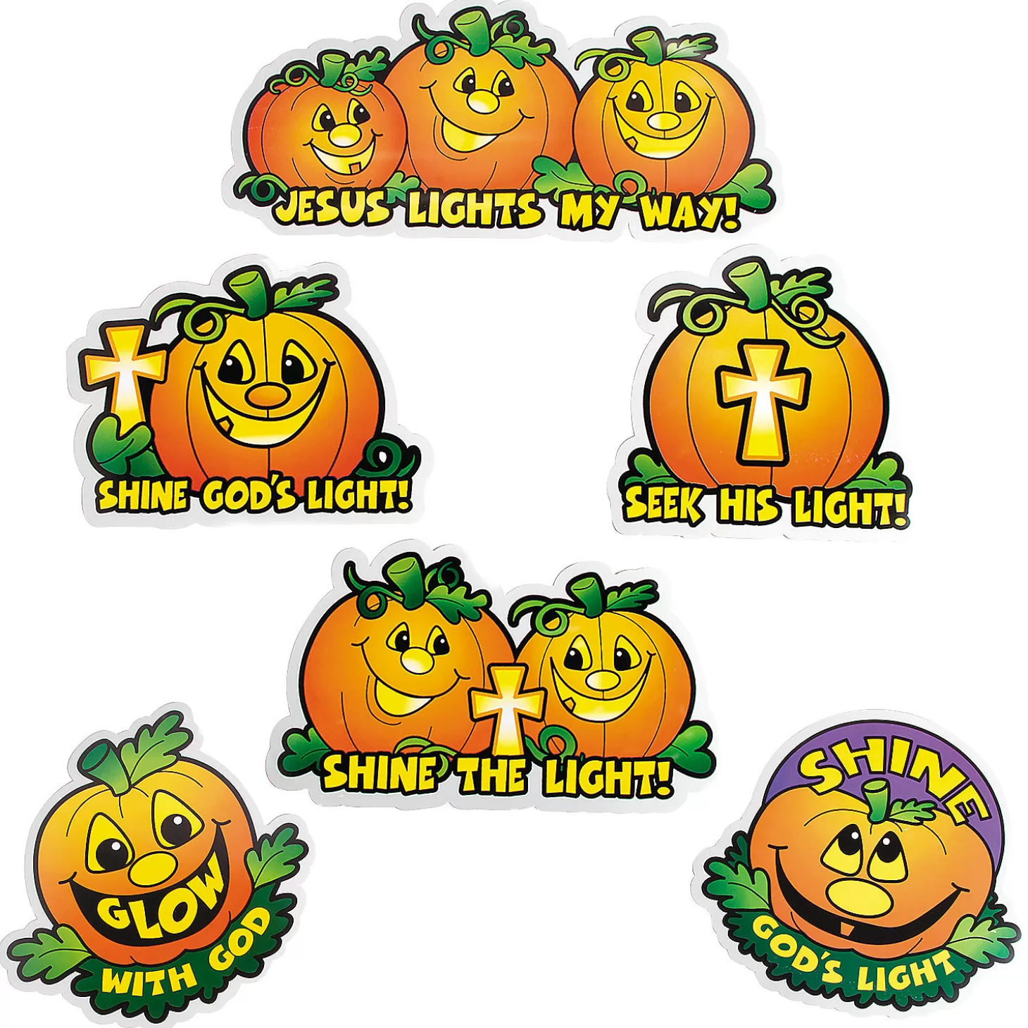 Sale Christian Pumpkin Cutouts - 6 Pc. Religious Halloween