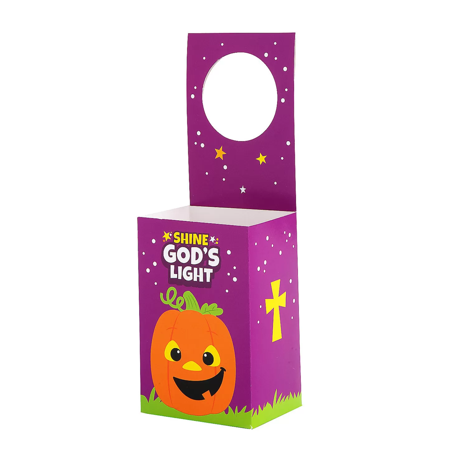 Clearance Christian Pumpkin Door Hanger Treat Boxes - 12 Pc. Halloween Bags