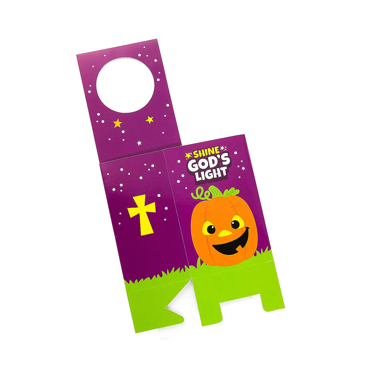 Clearance Christian Pumpkin Door Hanger Treat Boxes - 12 Pc. Halloween Bags