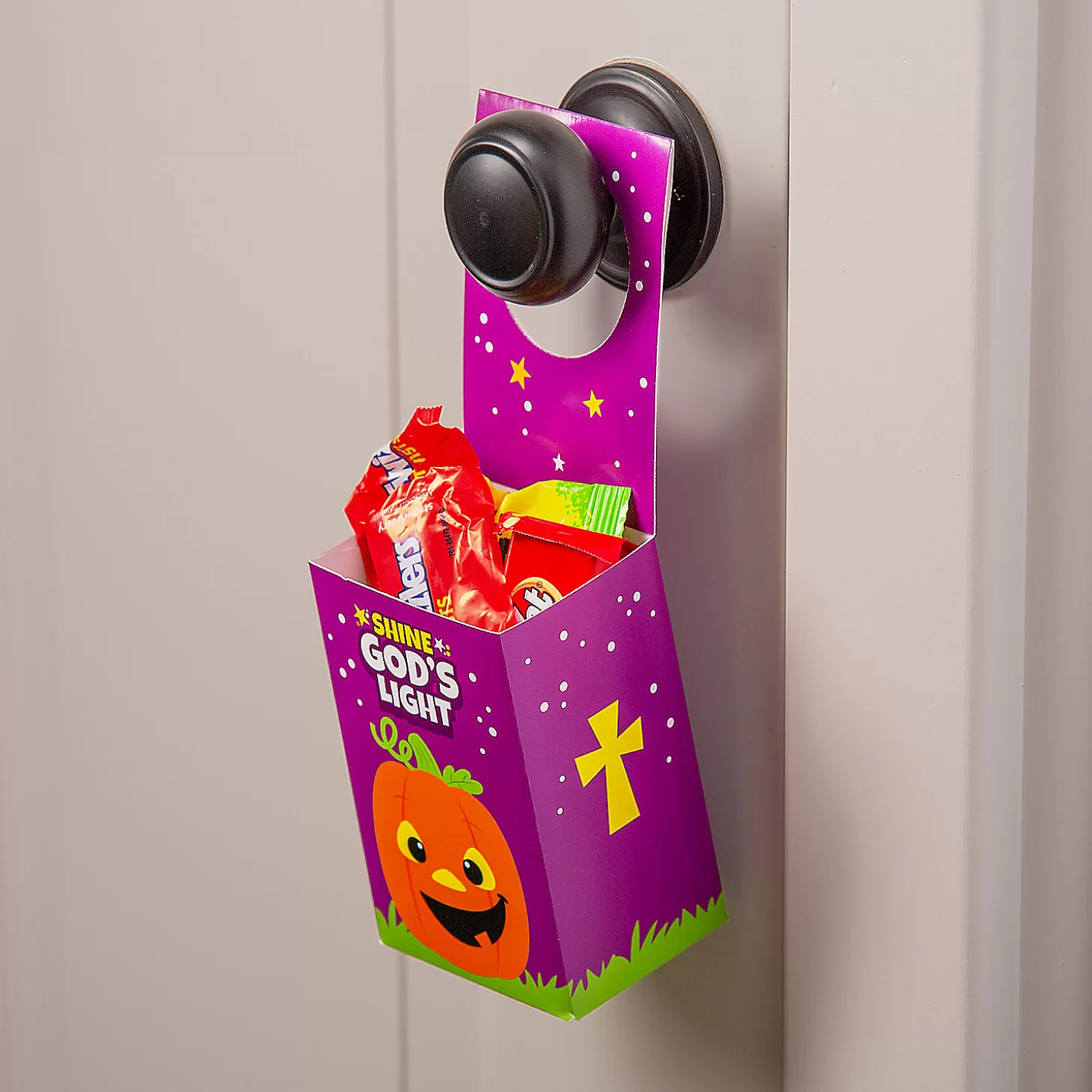 Shop Christian Pumpkin Door Hanger Treat Boxes - 12 Pc. Boo Bags
