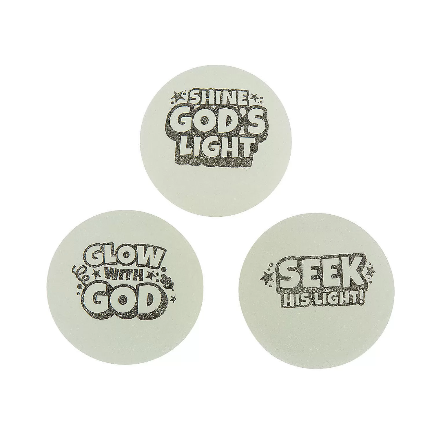 Online Christian Pumpkin Glow-In-The-Dark Bouncy Balls - 12 Pc. Religious Halloween