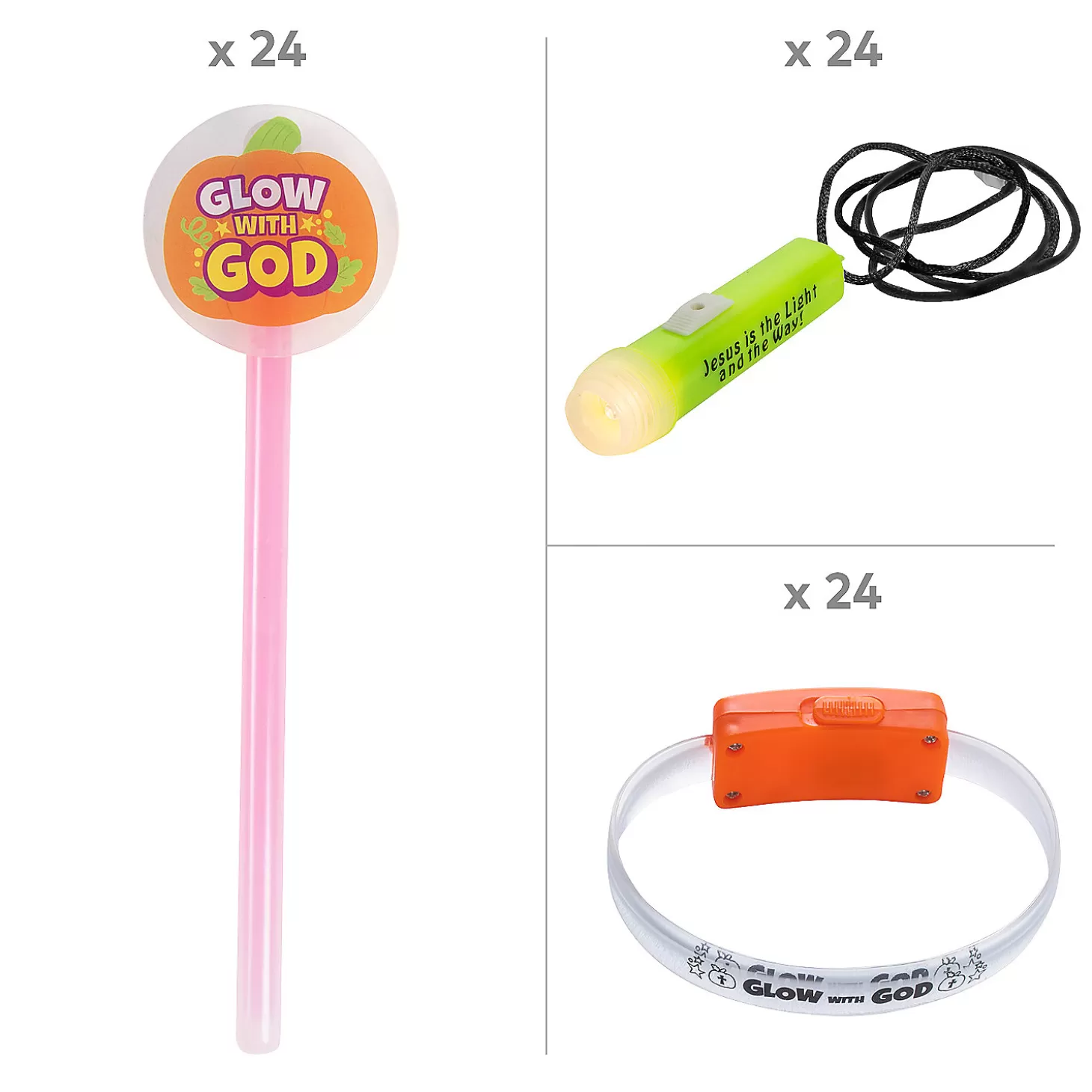 Cheap Christian Pumpkin Light-Up Assortment Kit – 72 Pc. Halloween Fun Kits