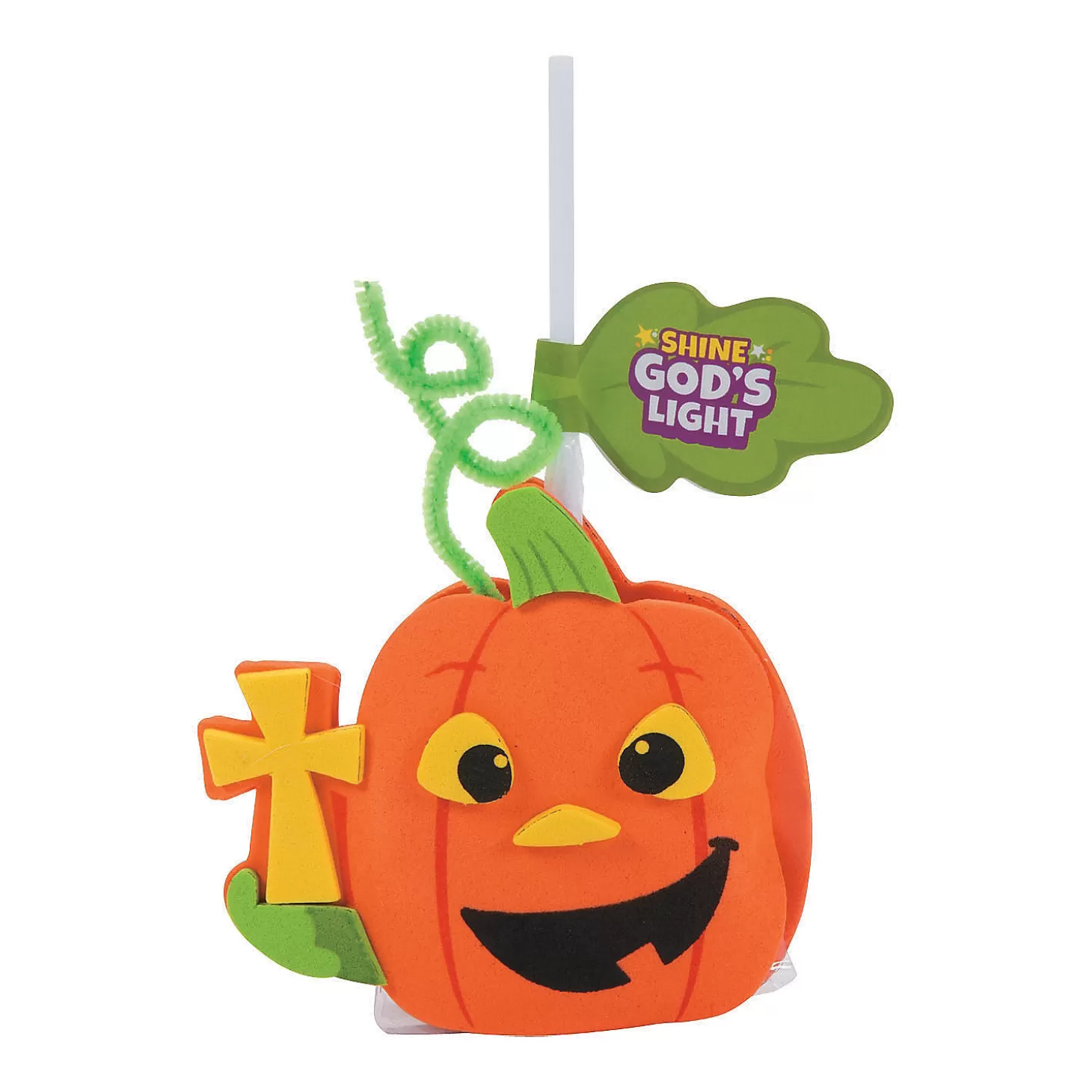 Discount Christian Pumpkin Lollipop Craft Kit - Makes 12 Religious Halloween