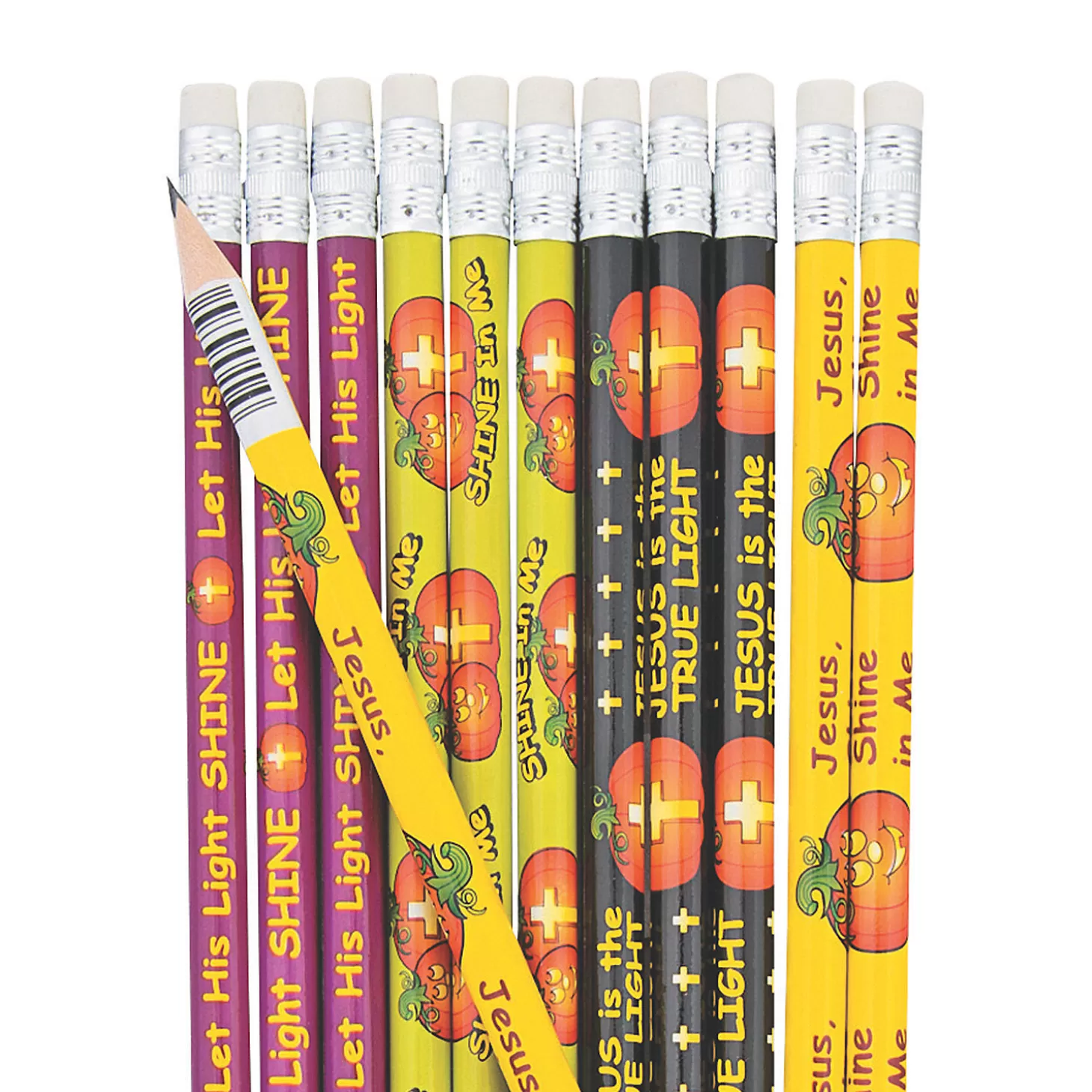 Online Christian Pumpkin Pencils - 24 Pc. Religious Halloween