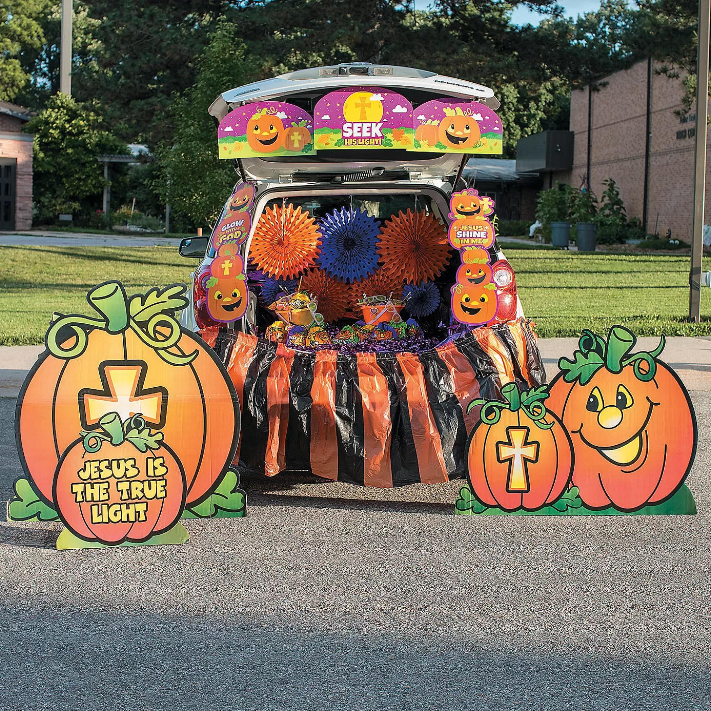 New Christian Pumpkin Trunk-Or-Treat Decorating Basic Kit - 7 Pc. Religious Halloween